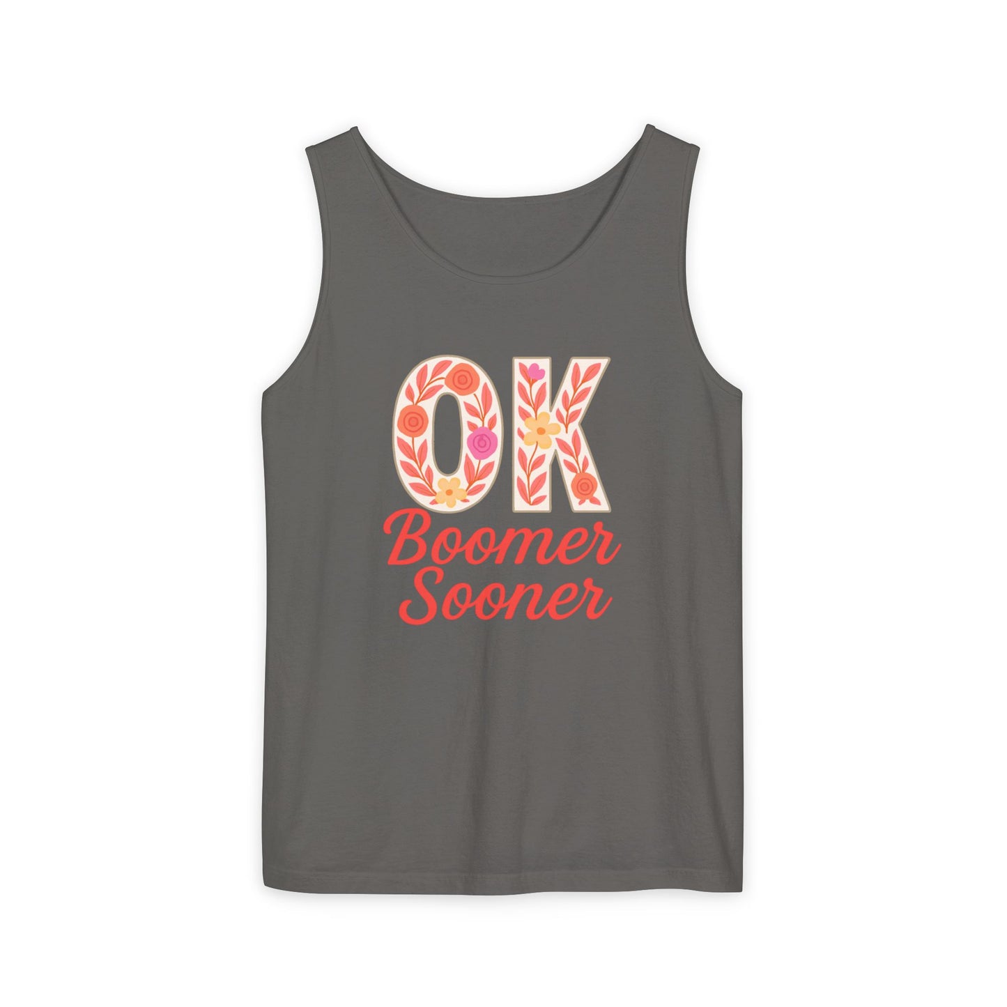 Oklahoma Comfort Colors Tank, Trendy Garment-Dyed Tank Top, OK Boomer Sooner, Casual Summer Wear, Gift for Graduates