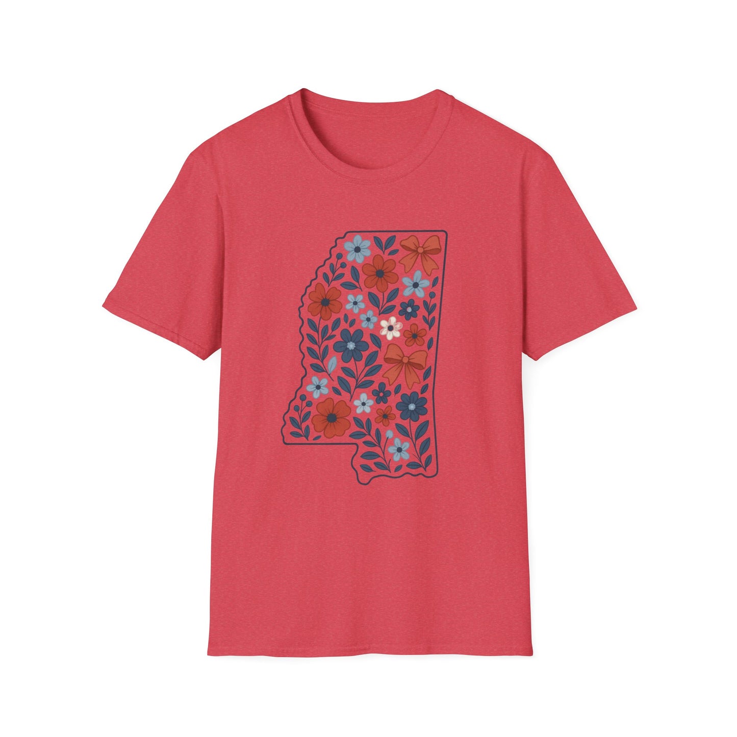 Mississippi Floral Unisex T-Shirt, Casual Tee, Gift for Her, Summer Apparel, Nature Lover Shirt, State Pride Clothing