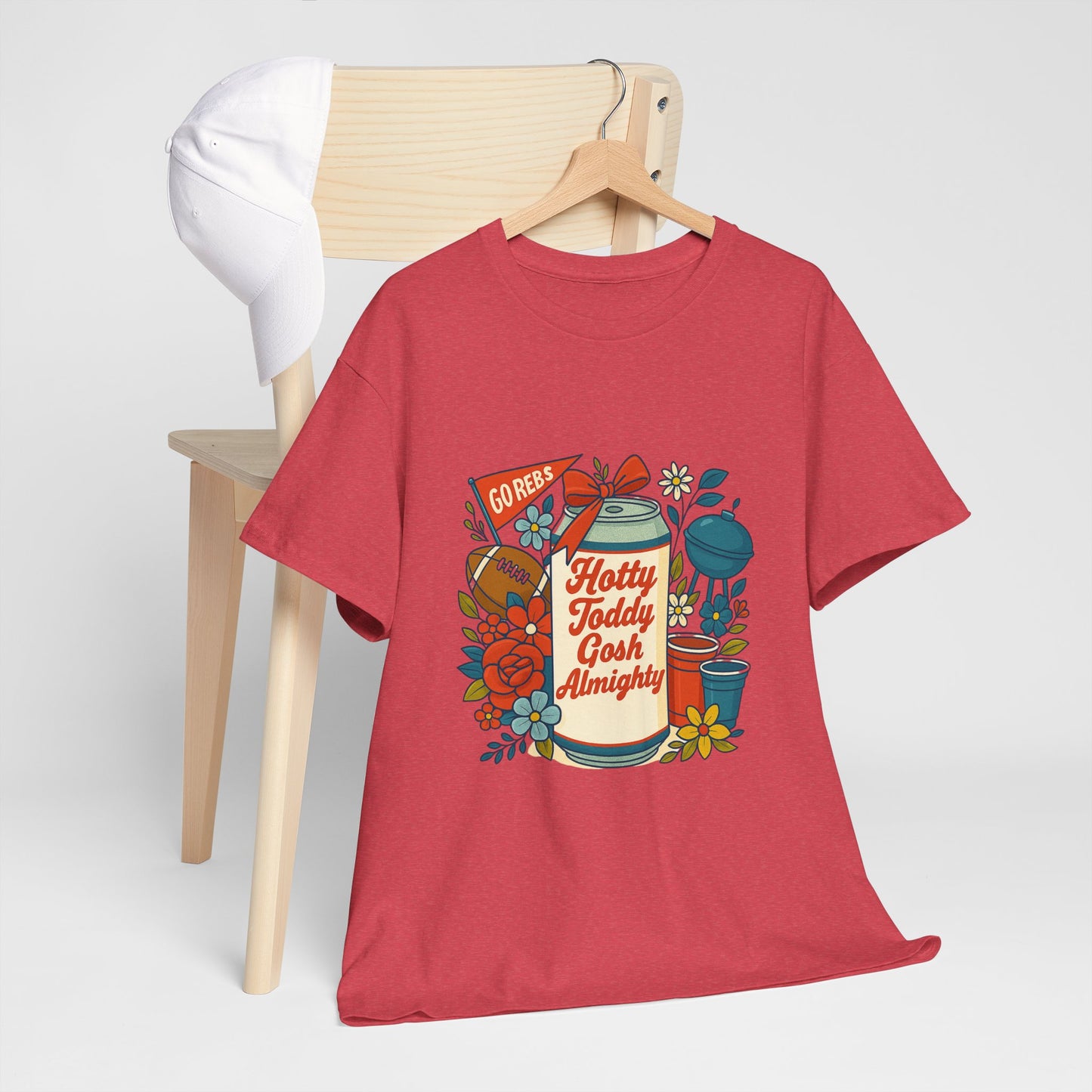 Hotty Toddy Heavy Cotton Tee - Unisex Graphic T-Shirt, Casual Wear, College Apparel, Gift for Students, Spring Break Fashion