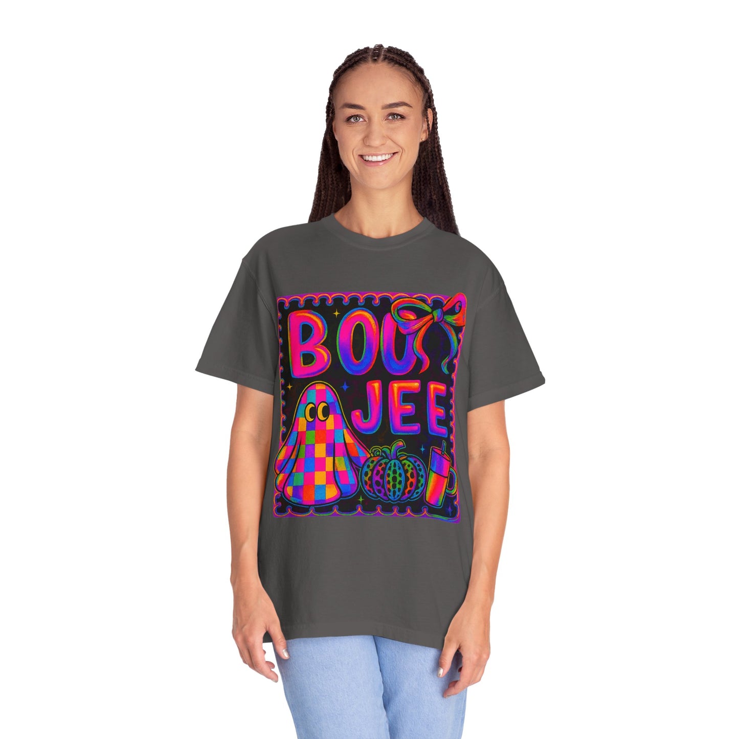 BOOJee Retro Comfort Colors, Garment-Dyed T-shirt, Colorful Graphic Tee, Unisex Streetwear, Fun Gift, Festival Fashion, Vegan Style