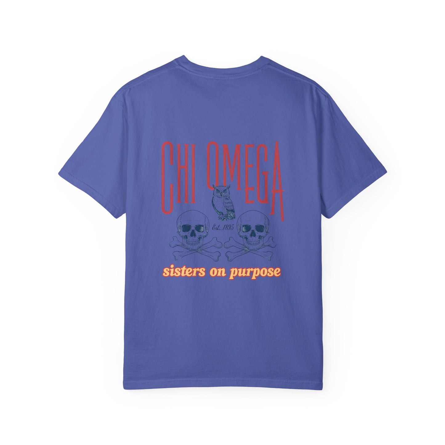 Chi Omega Sister T-Shirt, Sorority Apparel, College Tee, Garment-Dyed Shirt, Greek Life Merchandise, Casual Wear