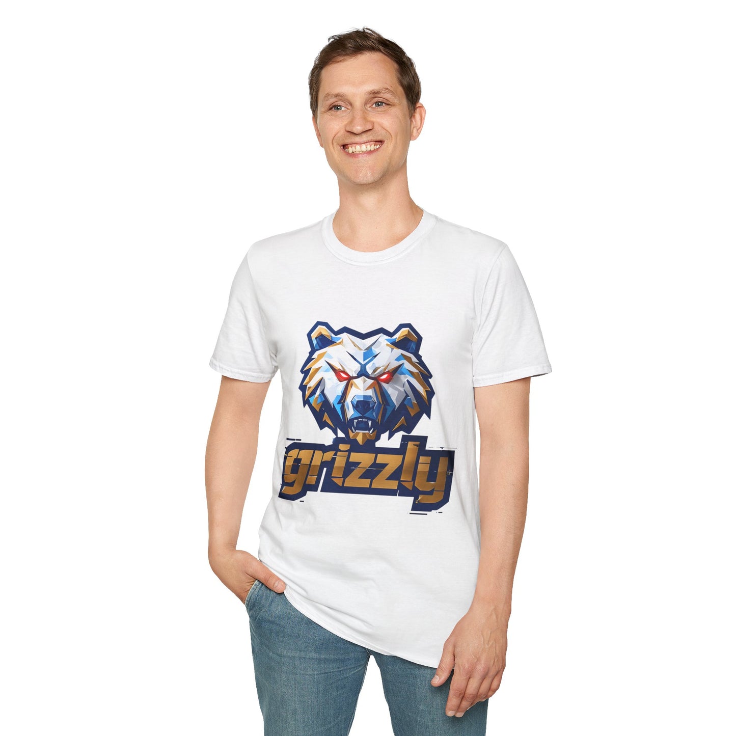 Grizzly Memphis Bear Graphic Tee, Unisex Softstyle T-Shirt, Memphis Basketball Fan, Memphis Grizz, 901, Go Grizz