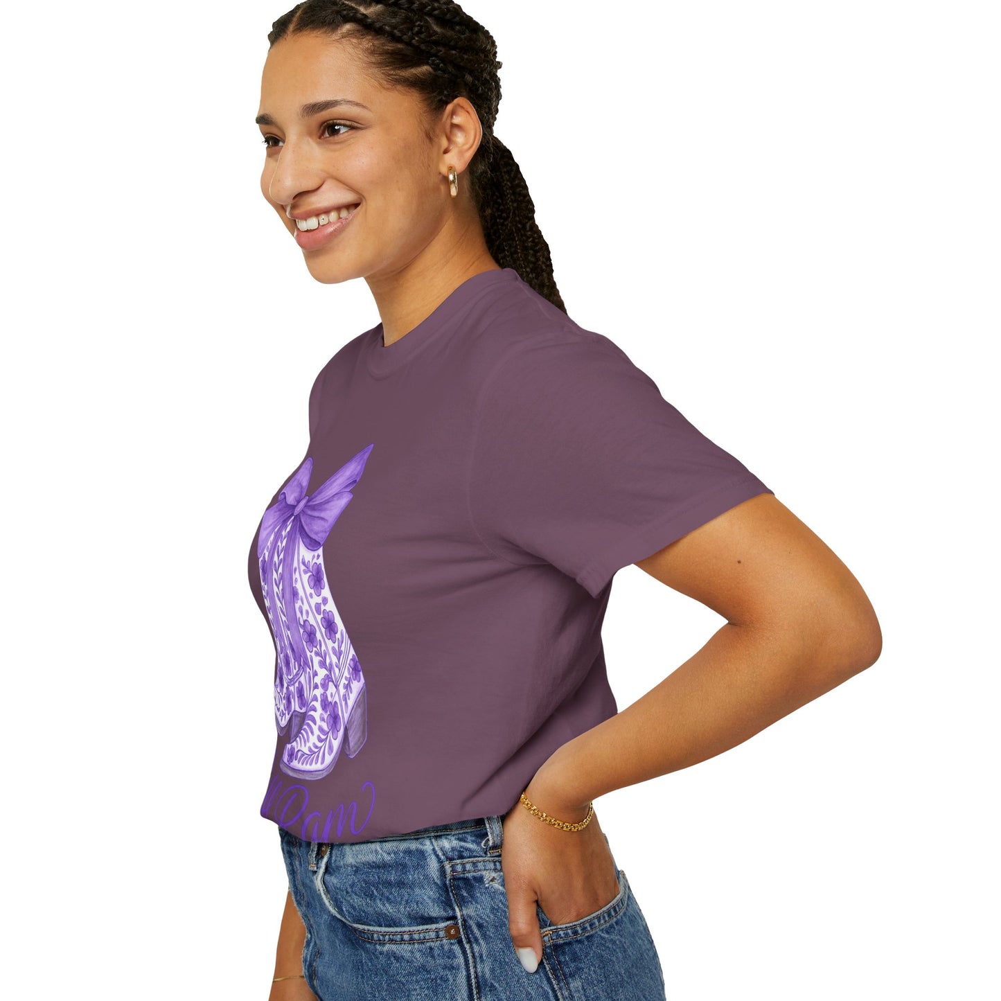 Purple Cowboy Boots T-Shirt | Western Style Tee, Festival Wear, Country Music Shirt, Gift for Horse Lovers, Casual Chic