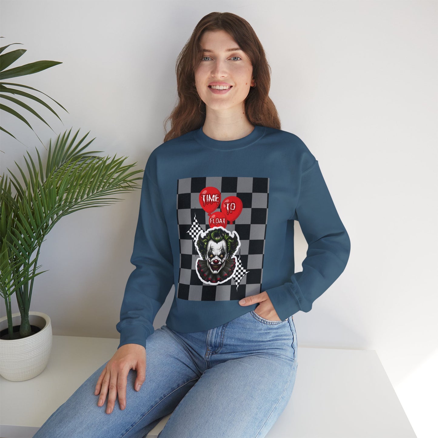 Horror Fan Crewneck Sweatshirt - Time To Float, Love It Or Leave It
