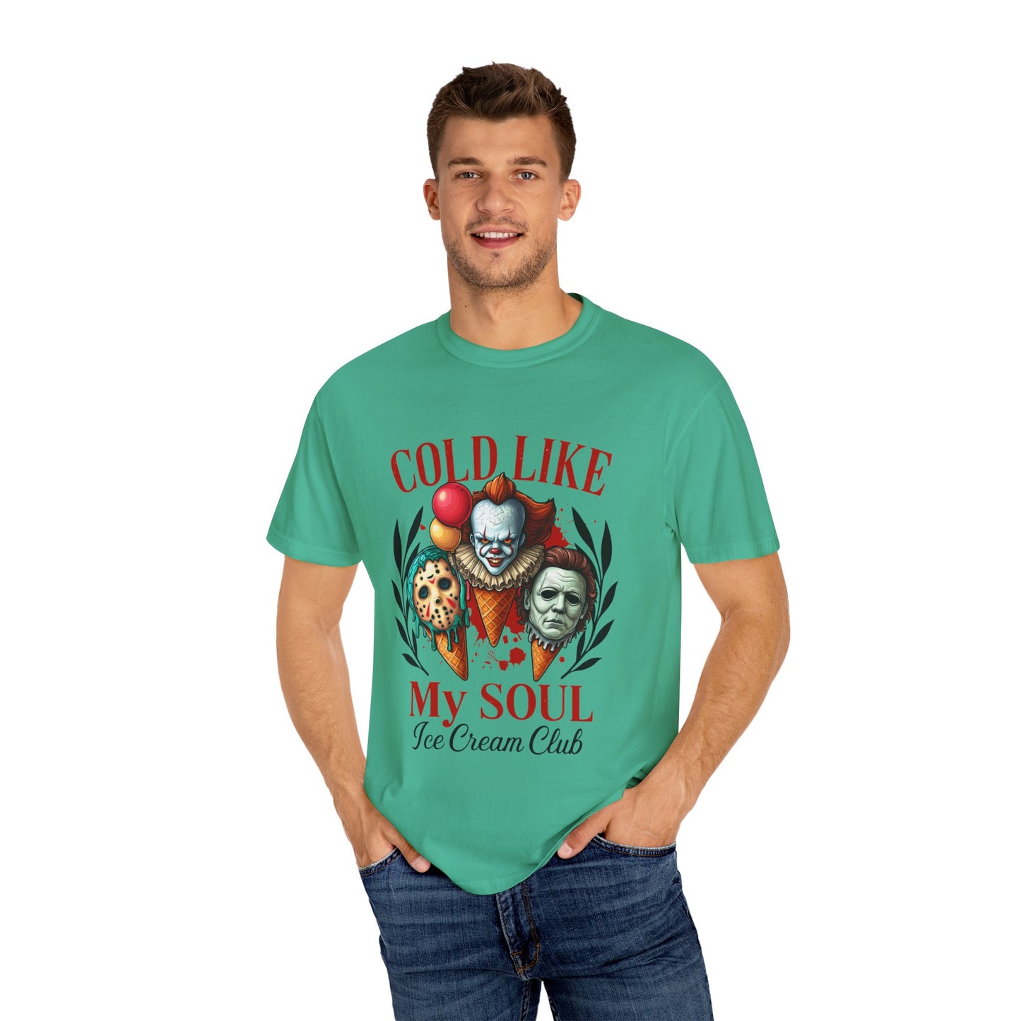 Chilling Soul T-Shirt, Vintage Horror Tee, Unisex Graphic Shirt, Ice Cream Lovers Gift, Fun Movie Merch