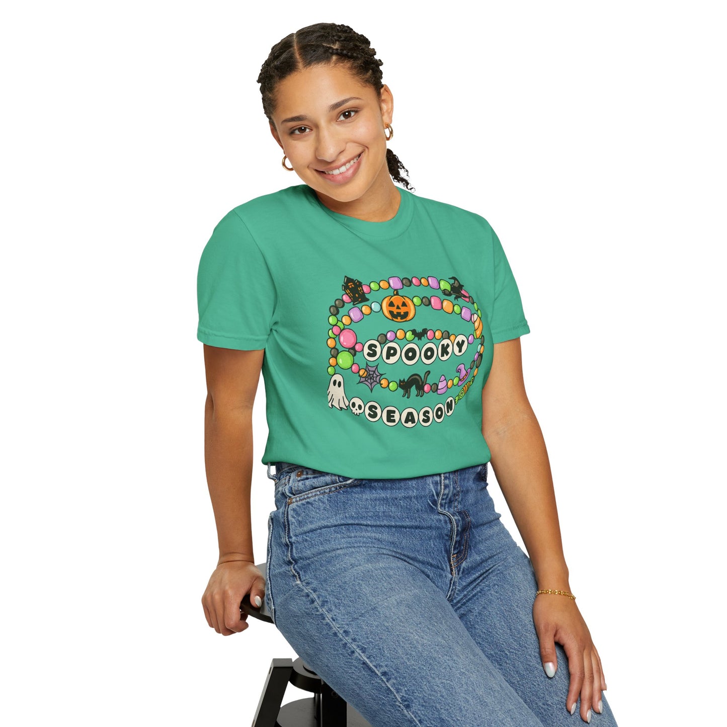 Spooky Season Friendship Bracelet T-shirt | Halloween Fun, Unisex Tee