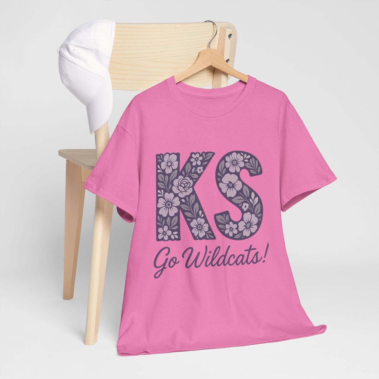KS Floral Team Spirit Tee: Celebrate Kansas State Wildcats in Style, Perfect for Sports Events, Gifts, & Casual Wear