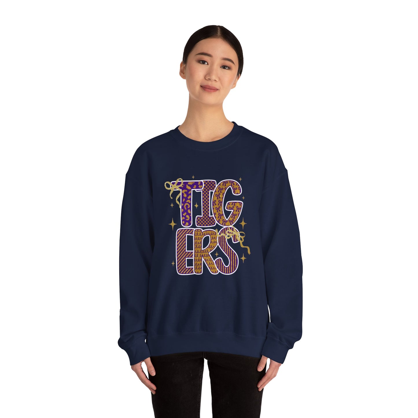 Cheerful Tigers Unisex Sweatshirt - Cozy Gift for Animal Lovers, Fun Streetwear, Birthday Apparel, School Spirit, Casual Outfit