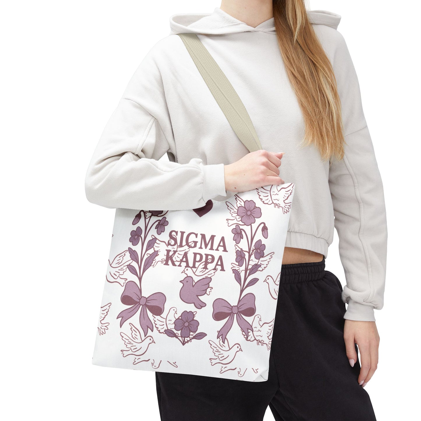 Sigma Kappa Floral Tote Bag | Sorority Gift, Eco-Friendly Carry-All, College Accessory, Stylish Shopping Bag, Chic Beach Tote