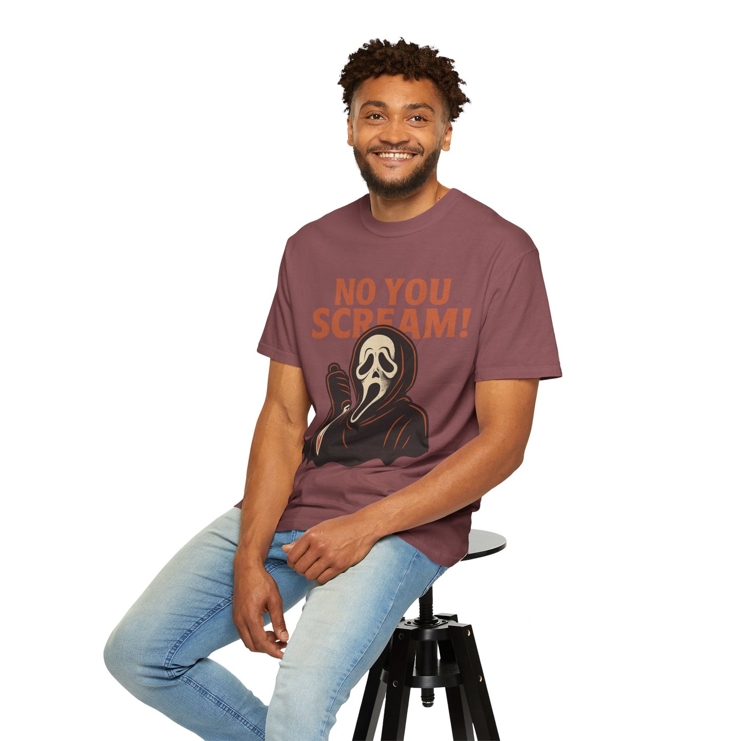 Unisex Horror-Themed T-shirt | Fun Scream Design for Halloween, Costume Parties, Movie Nights, Gift for Horror Fans