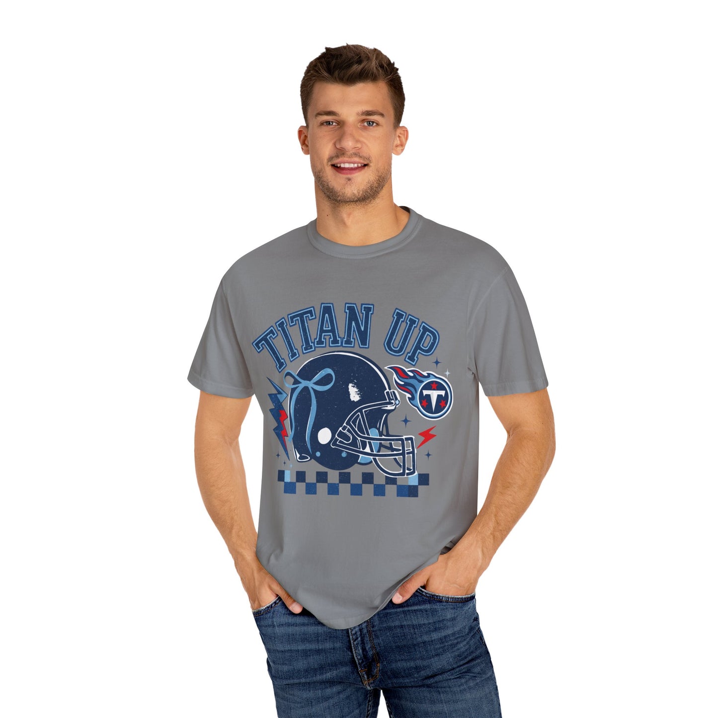 titan up tennessee Unisex Football Tee, Titan Up Shirt for Game Day, Casual Sportswear, Tailgating Apparel, Gift for Fans, Team Spirit Top