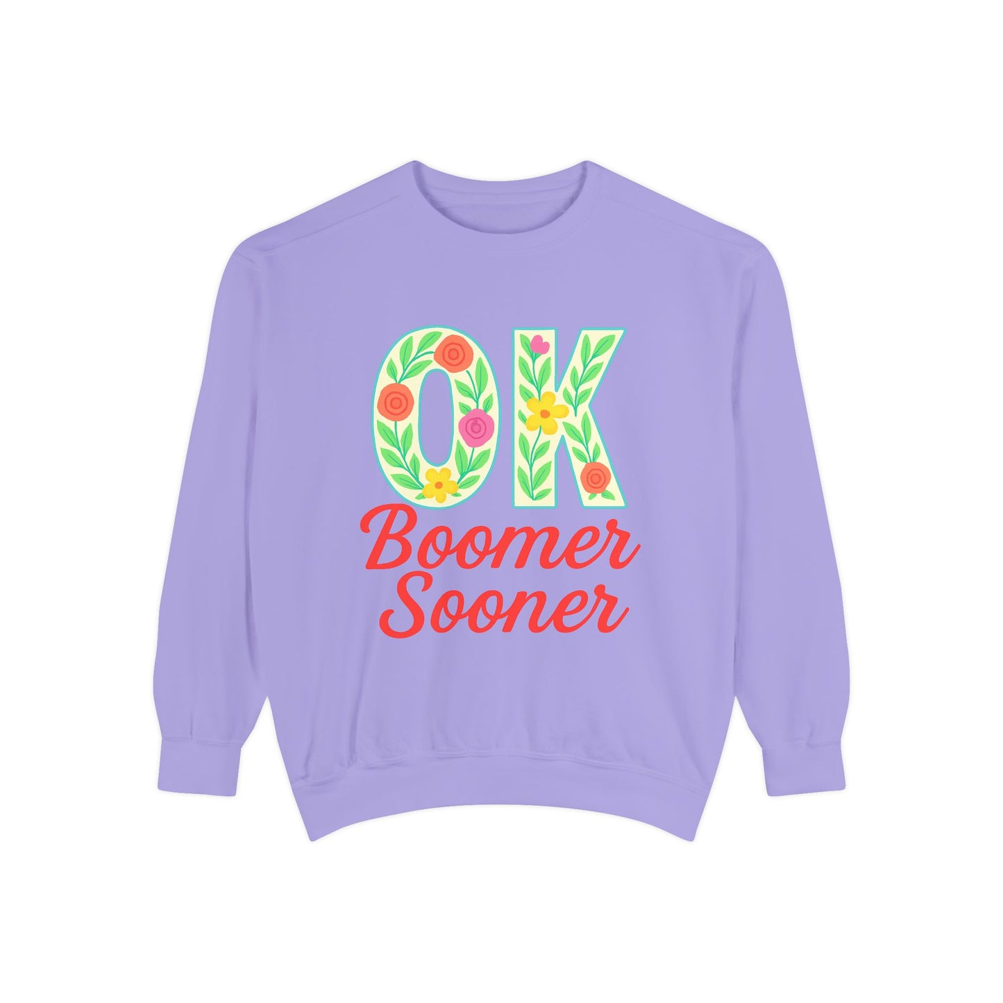 Colorful OK Boomer Sooner Unisex Sweatshirt, Casual Wear, College Apparel, Gift for Fans, Cozy Layering