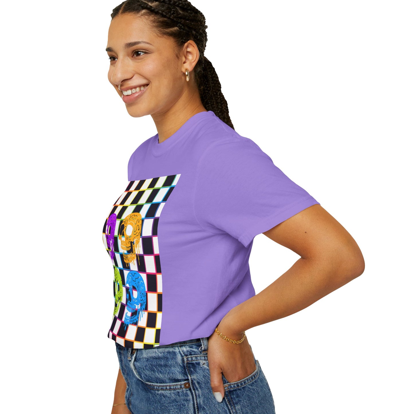 Vibrant Skull Graphic T-Shirt, Unisex Tee, Halloween Outfit, Alternative Fashion, Festival Wear, Casual Street Style