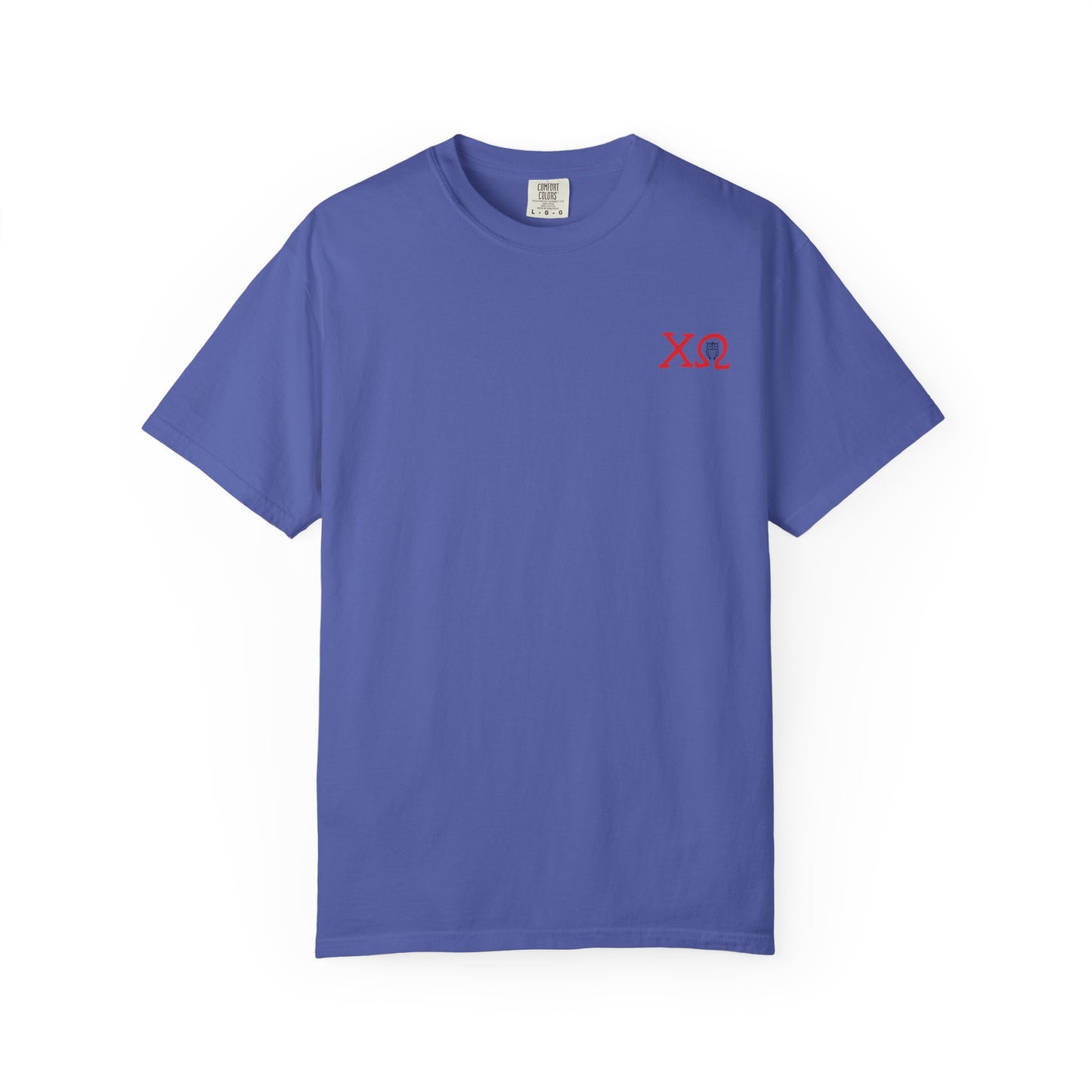 Chi Omega Sister T-Shirt, Sorority Apparel, College Tee, Garment-Dyed Shirt, Greek Life Merchandise, Casual Wear