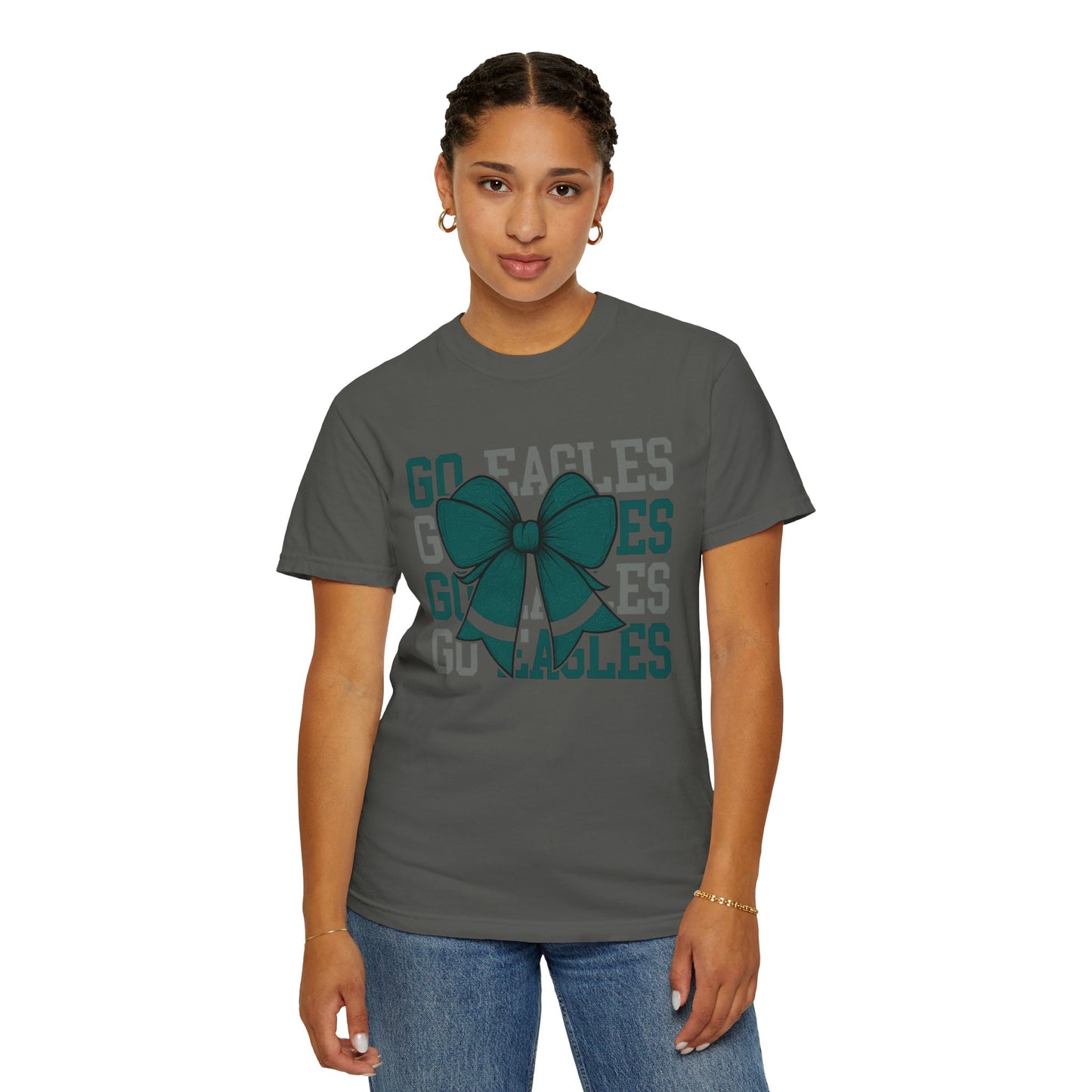 Cheerful Eagles T-Shirt, Unisex Sports Tee, Game Day Shirt, Football Fan Apparel, Gift for Sports Lovers