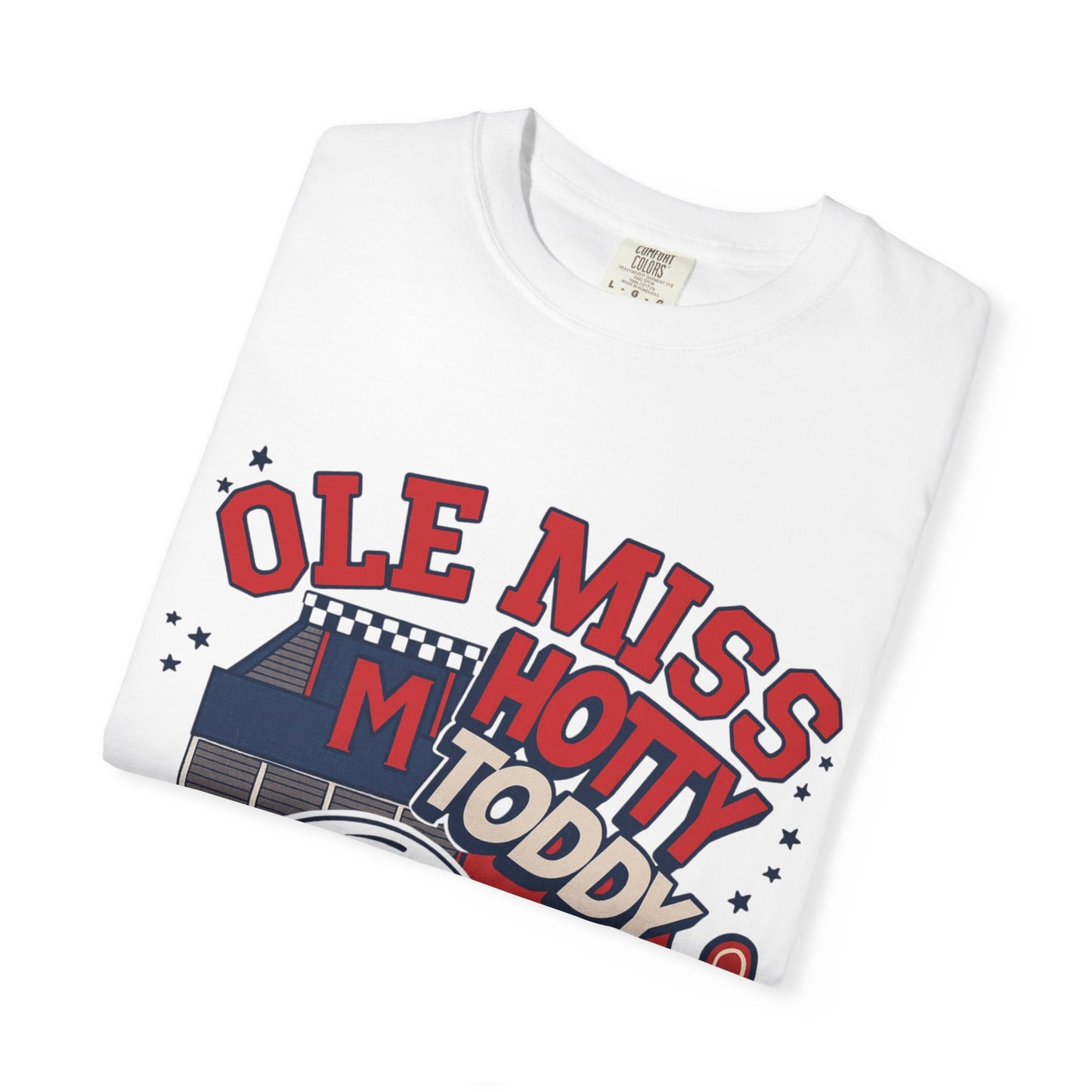 Ole Miss Hotty Toddy Unisex Garment-Dyed T-Shirt, College Sports Tee, Game Day Apparel, Tailgate Shirt, Fan Gear