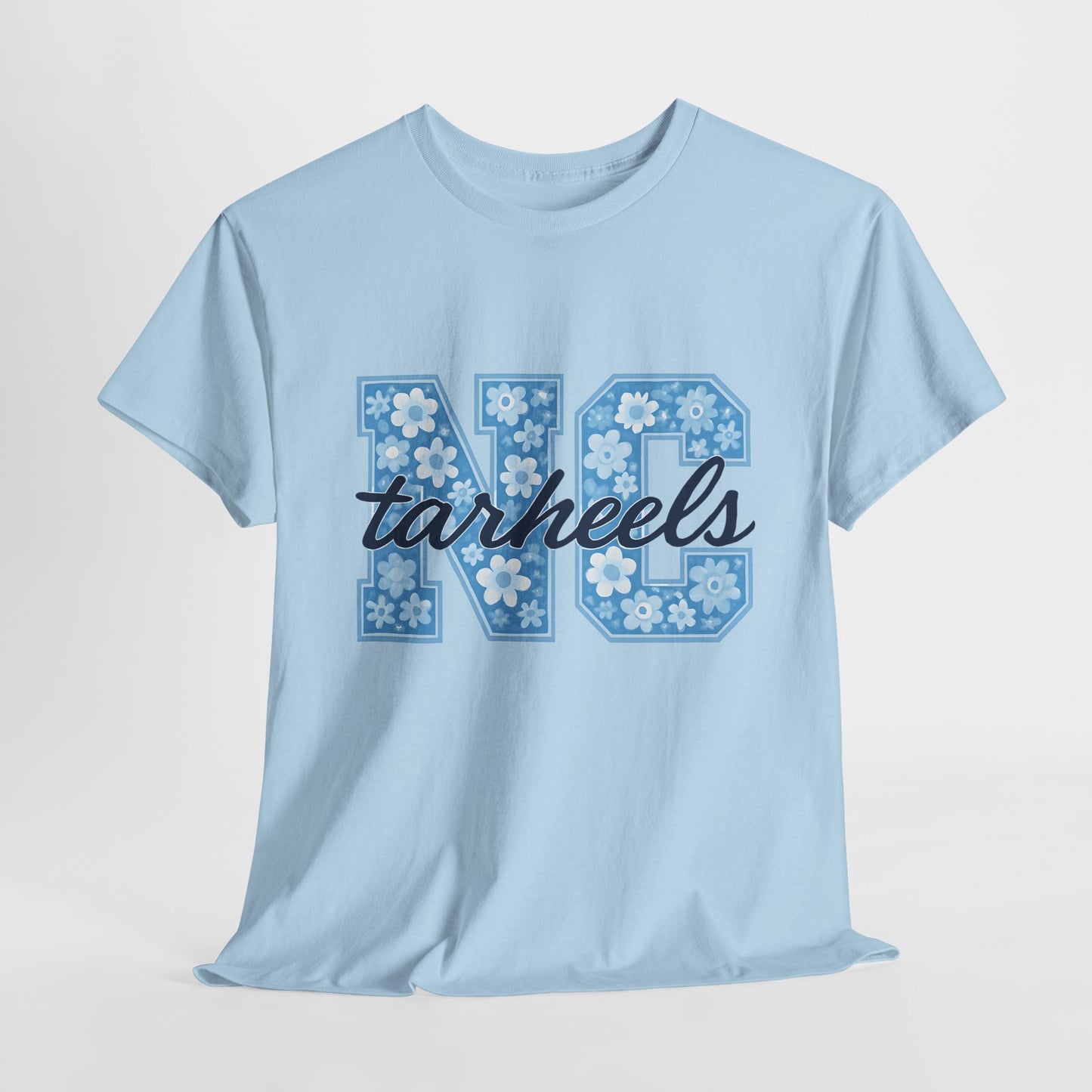 North Carolina Tarheels Unisex Heavy Cotton Tee, College Spirit Wear, Men's and Women's Casual T-Shirt, School Pride Apparel, Gift for Fans