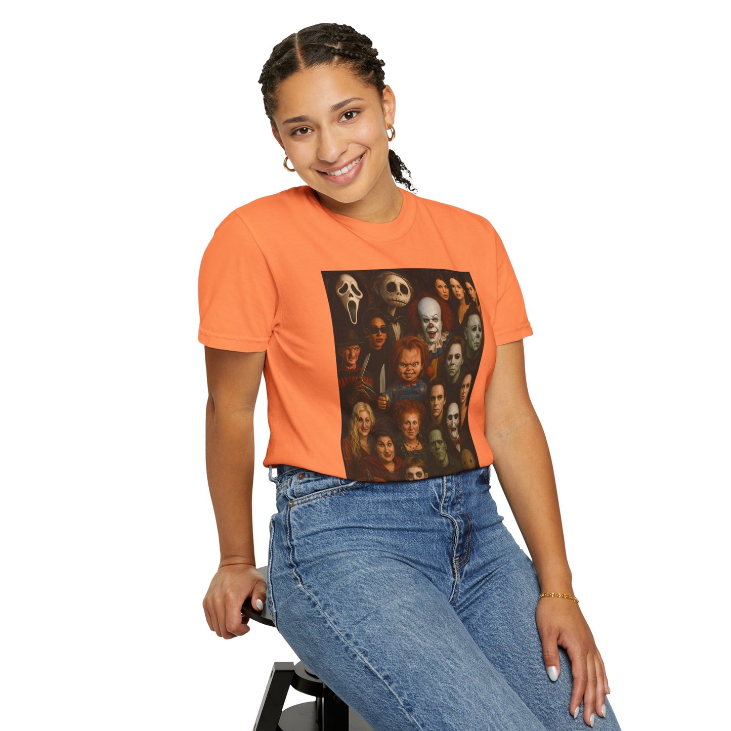 Spooky Halloween T-Shirt | Unisex Garment-Dyed Tee Featuring Iconic Horror Movie Characters, Perfect for Halloween Parties, Horror [...]