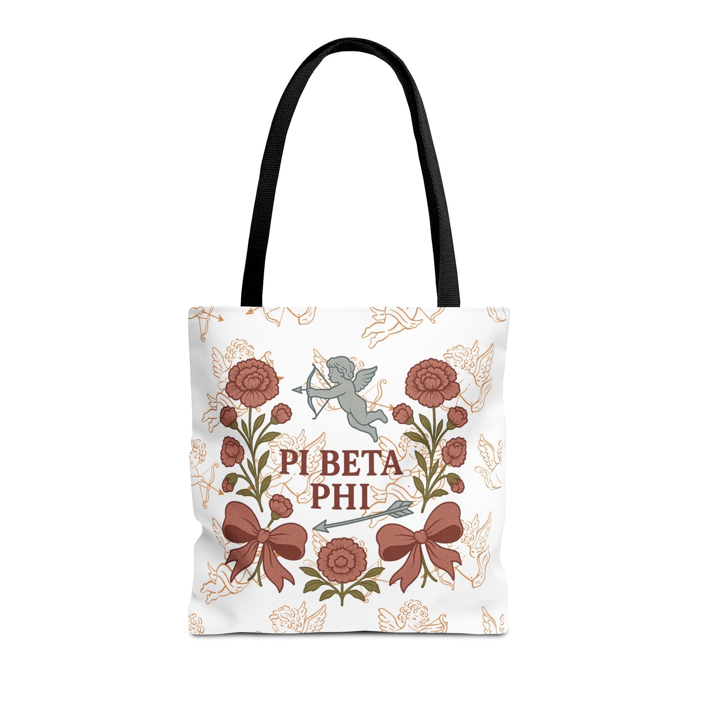 Floral Pi Phi Sorority Tote Bag