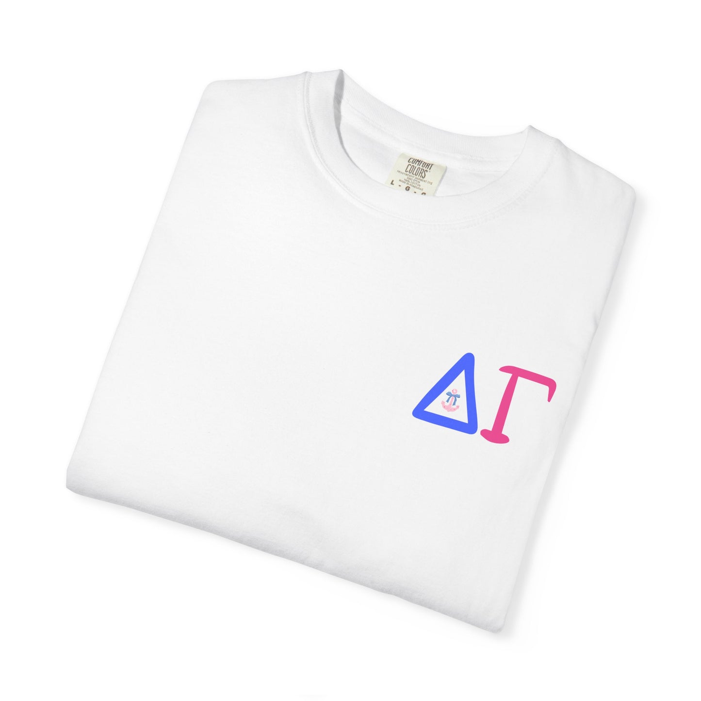 Delta Gamma Unisex Garment-Dyed T-Shirt, Sorority Pride Shirt, Nautical Design Tee, Perfect for Recruitment and Celebrations, Gift Idea