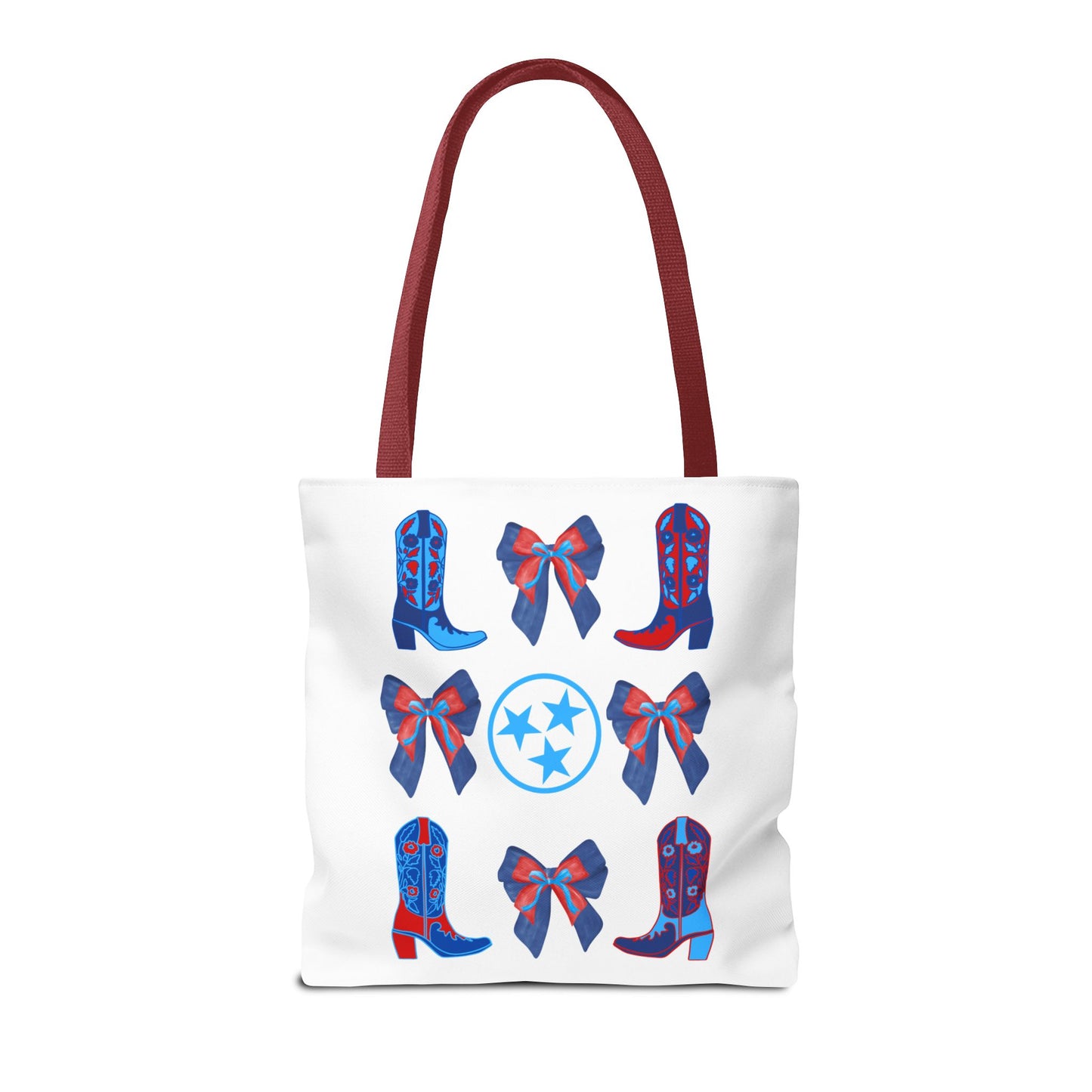 Tote Bag - Tennessee Titans Coquette Bow Design - Titan Up NFL Game Day Gift Nashville TN
