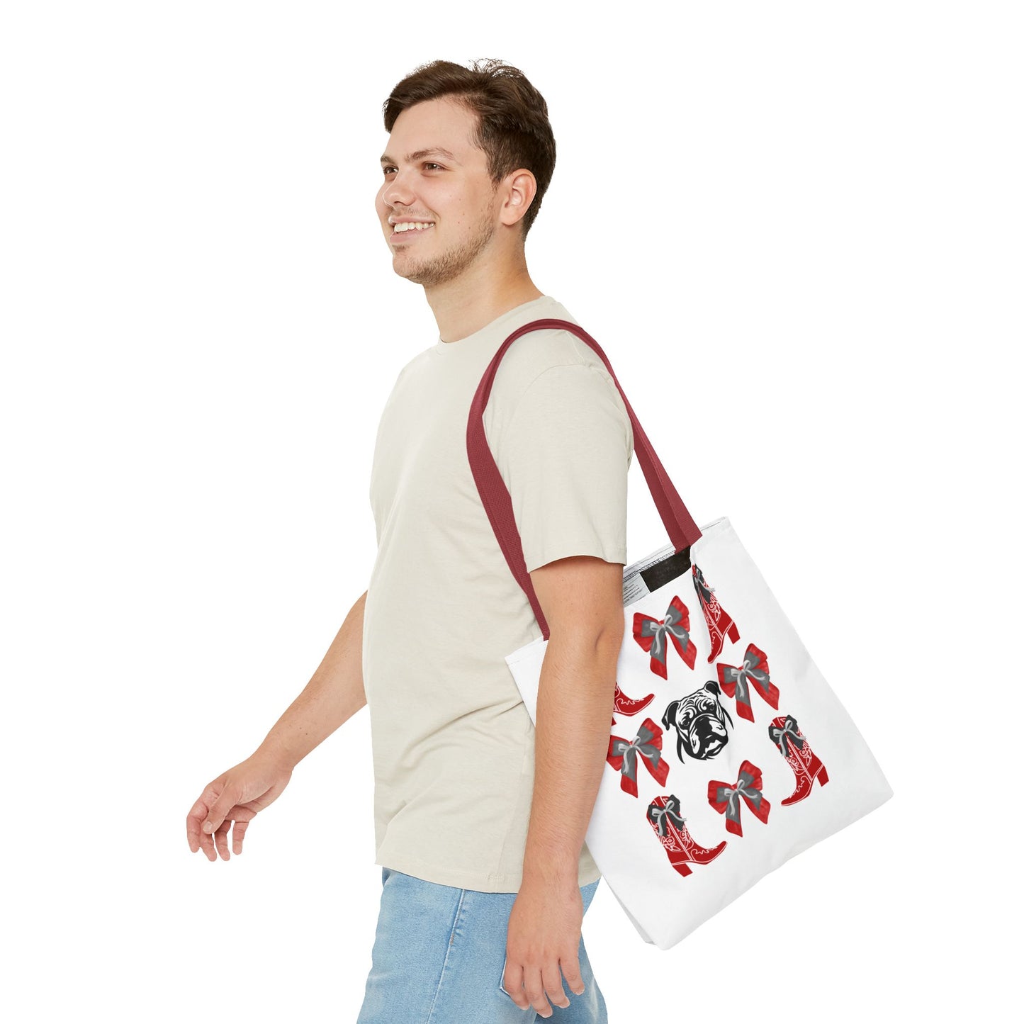 UGA Bulldogs Coquette Bow Tote Bag