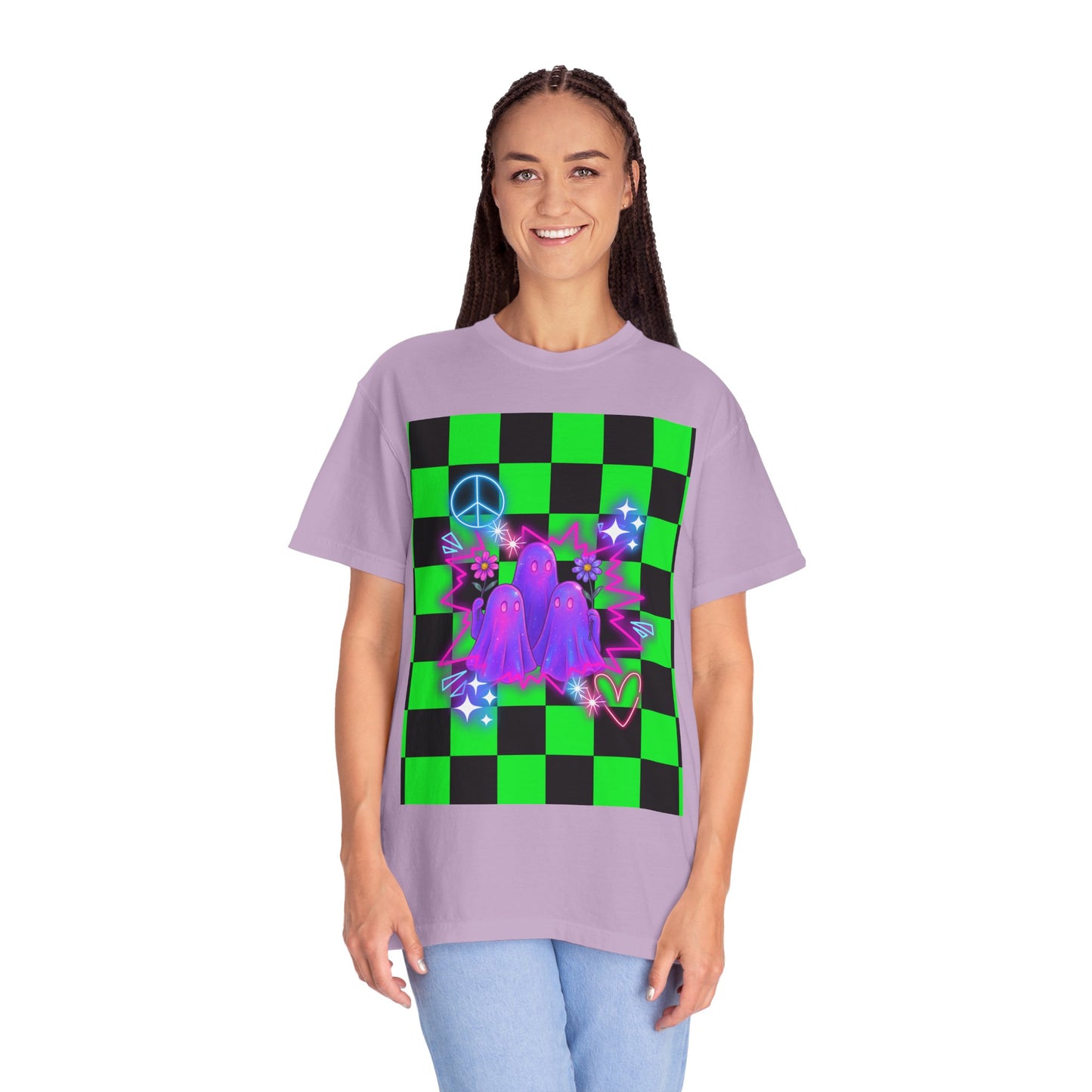Vibrant Ghost Graphic Tee, Unisex T-shirt, Retro Vibe Shirt, Perfect for Halloween, Party Wear, Casual Style, Unique Gift