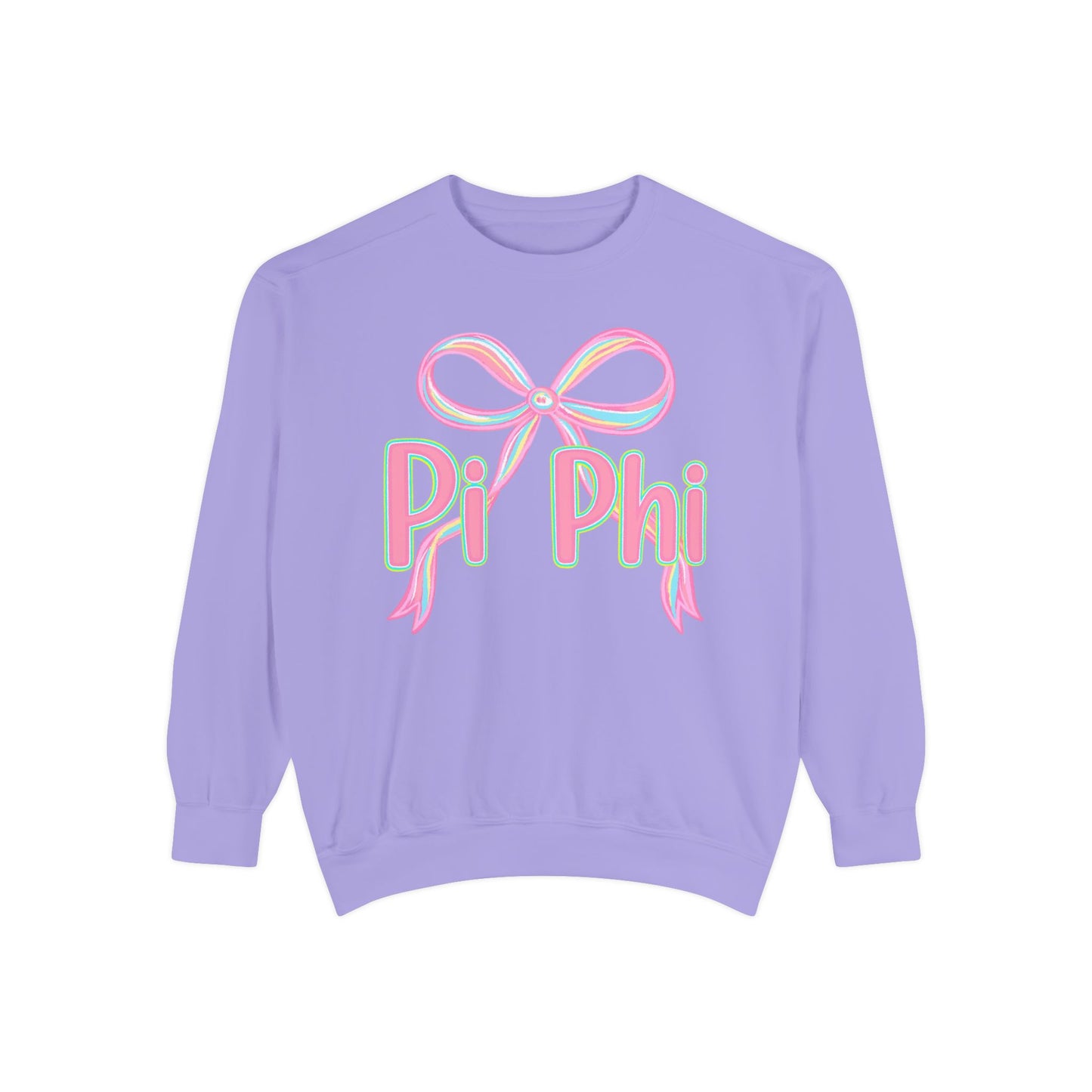 PiPhi Bow Unisex Sweatshirt, Cute Sorority Apparel, Comfortable Sweatshirt, Gift for Sorority Sisters, Soft Fashion Essentials