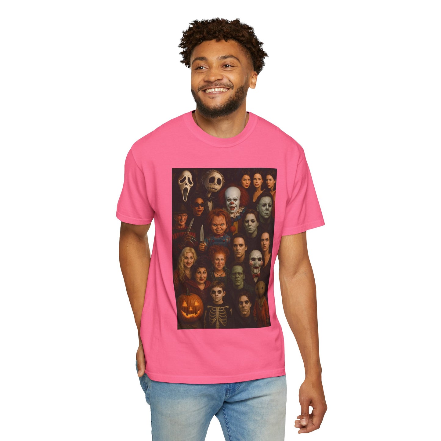 Spooky Halloween T-Shirt | Unisex Garment-Dyed Tee Featuring Iconic Horror Movie Characters, Perfect for Halloween Parties, Horror [...]