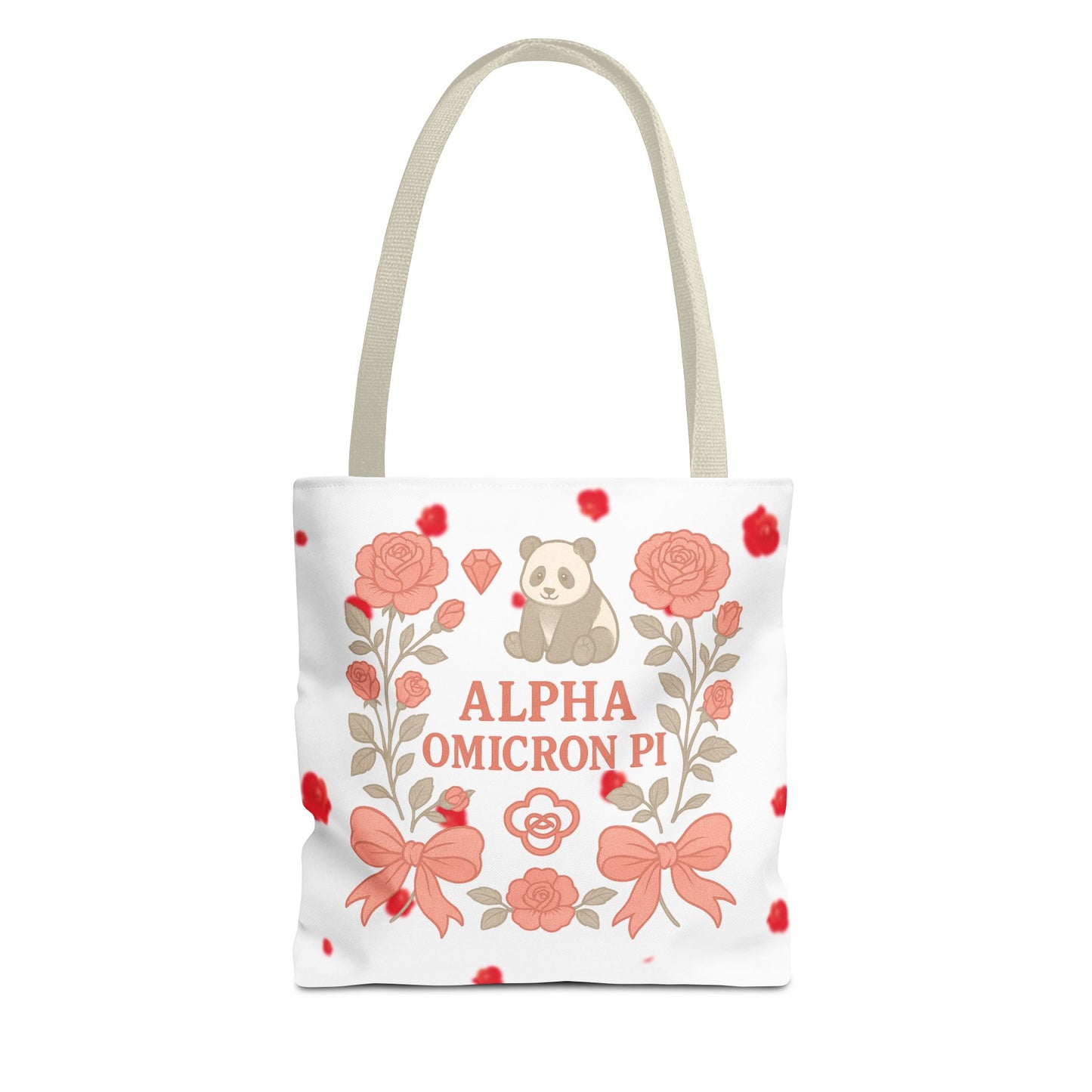Floral Alpha Omicron Pi Tote Bag, Sorority Tote, Gift for Sisters, College Bag, Cute Everyday Tote