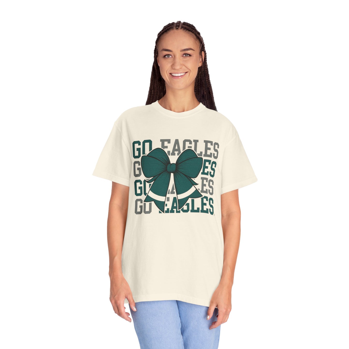Cheerful Eagles T-Shirt, Unisex Sports Tee, Game Day Shirt, Football Fan Apparel, Gift for Sports Lovers