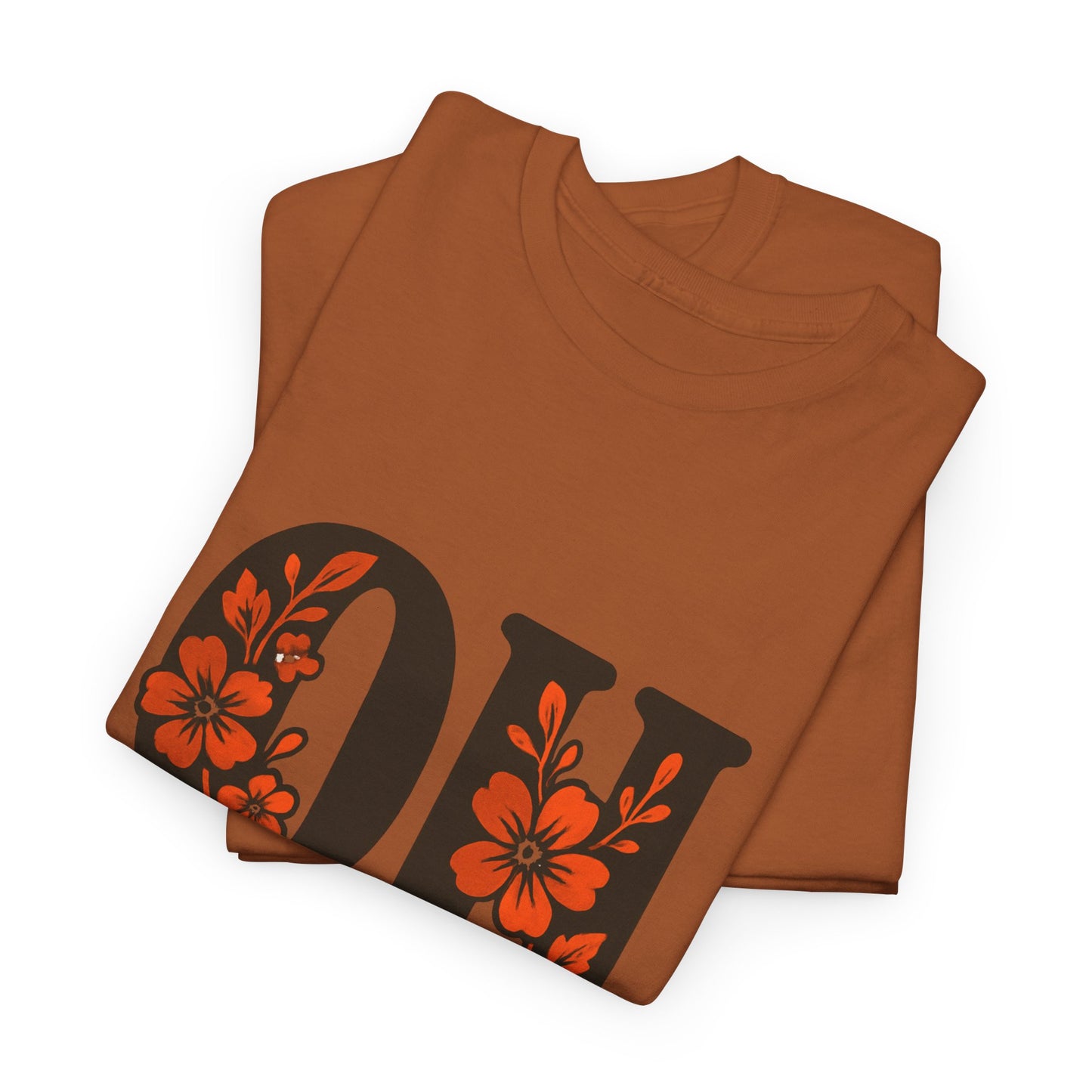 OH Go Browns Floral Unisex Tee, Fan Apparel, Game Day Shirt, Casual Wear, Gift for Sports Lovers