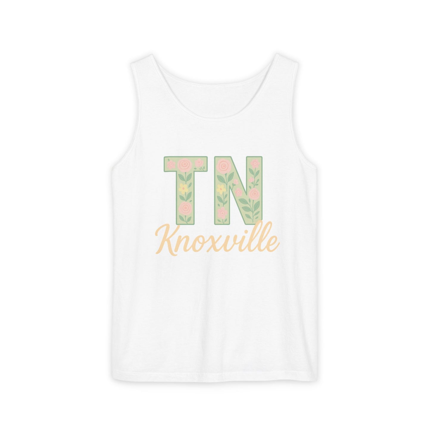 Tennessee Floral Tank Top, Unisex Sleeveless Shirt, Summer Tee, Casual Wear, Gift for Her, Comfort Colors, Graduation Gift, Rocky Top