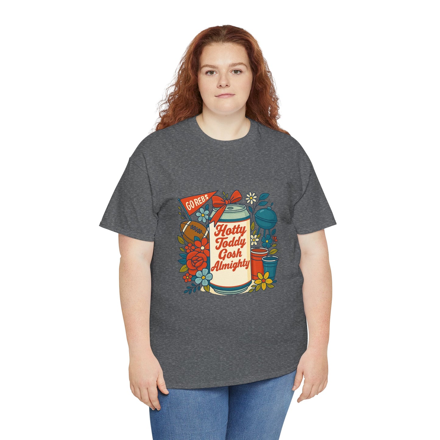 Hotty Toddy Heavy Cotton Tee - Unisex Graphic T-Shirt, Casual Wear, College Apparel, Gift for Students, Spring Break Fashion