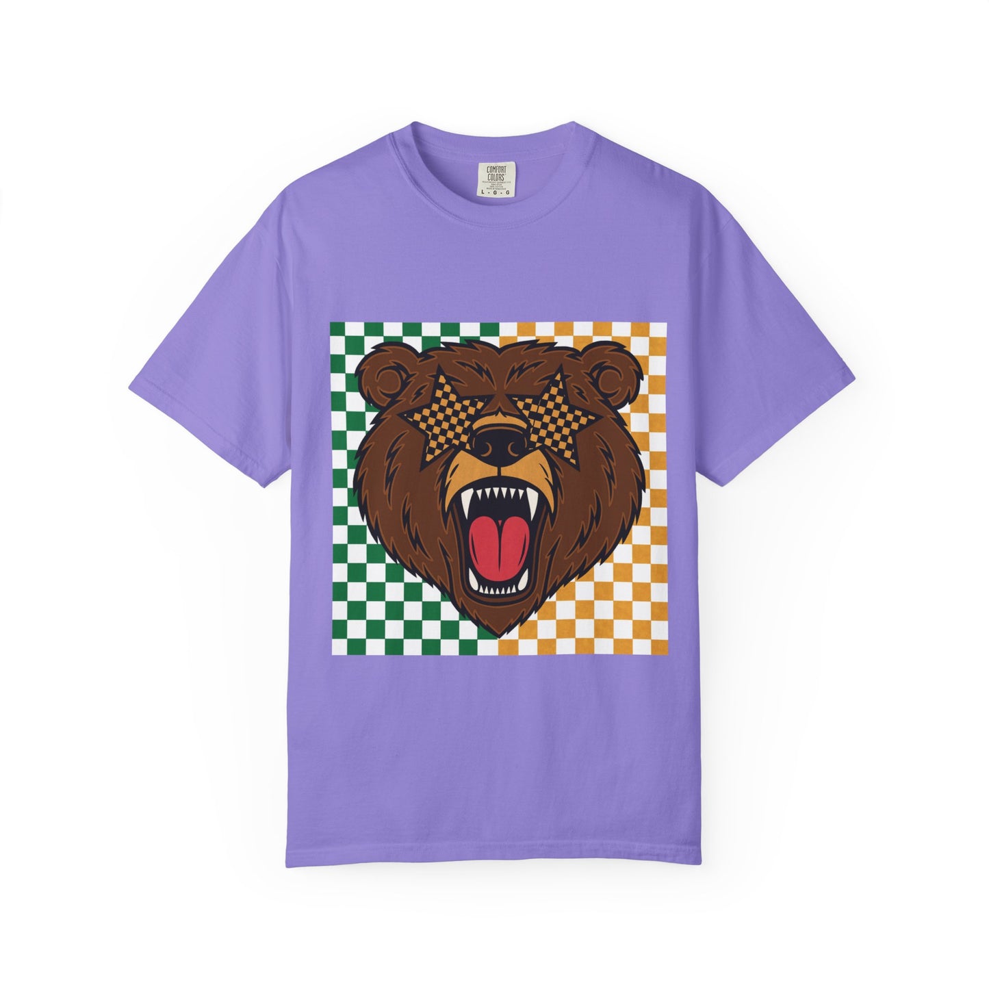 Checkered BU Bear Unisex T-shirt