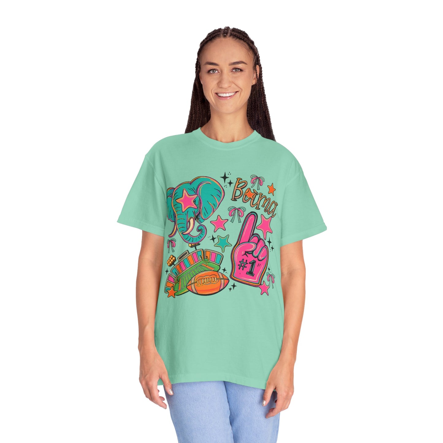 Preppy Neon Elephant Fan T-Shirt