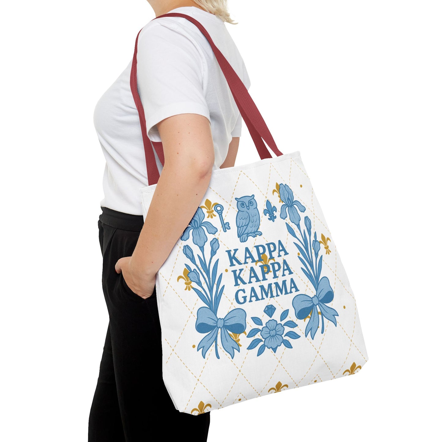 Floral KKG Sorority Tote Bag | College Student Gift, Event Tote