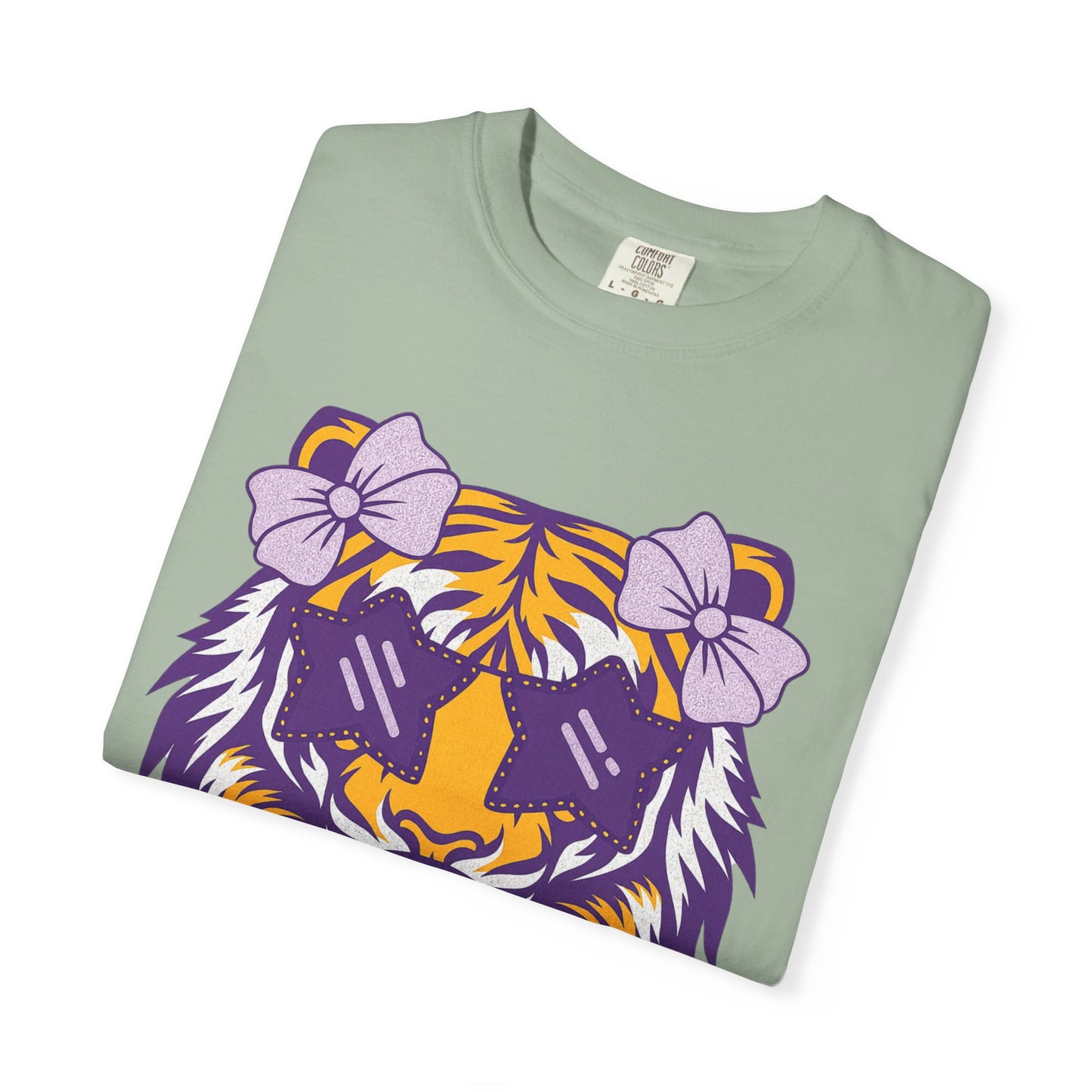 Ragin Cajun Bow Bubble Tiger T-Shirt - Casual Wear and Gift for Animal Lovers