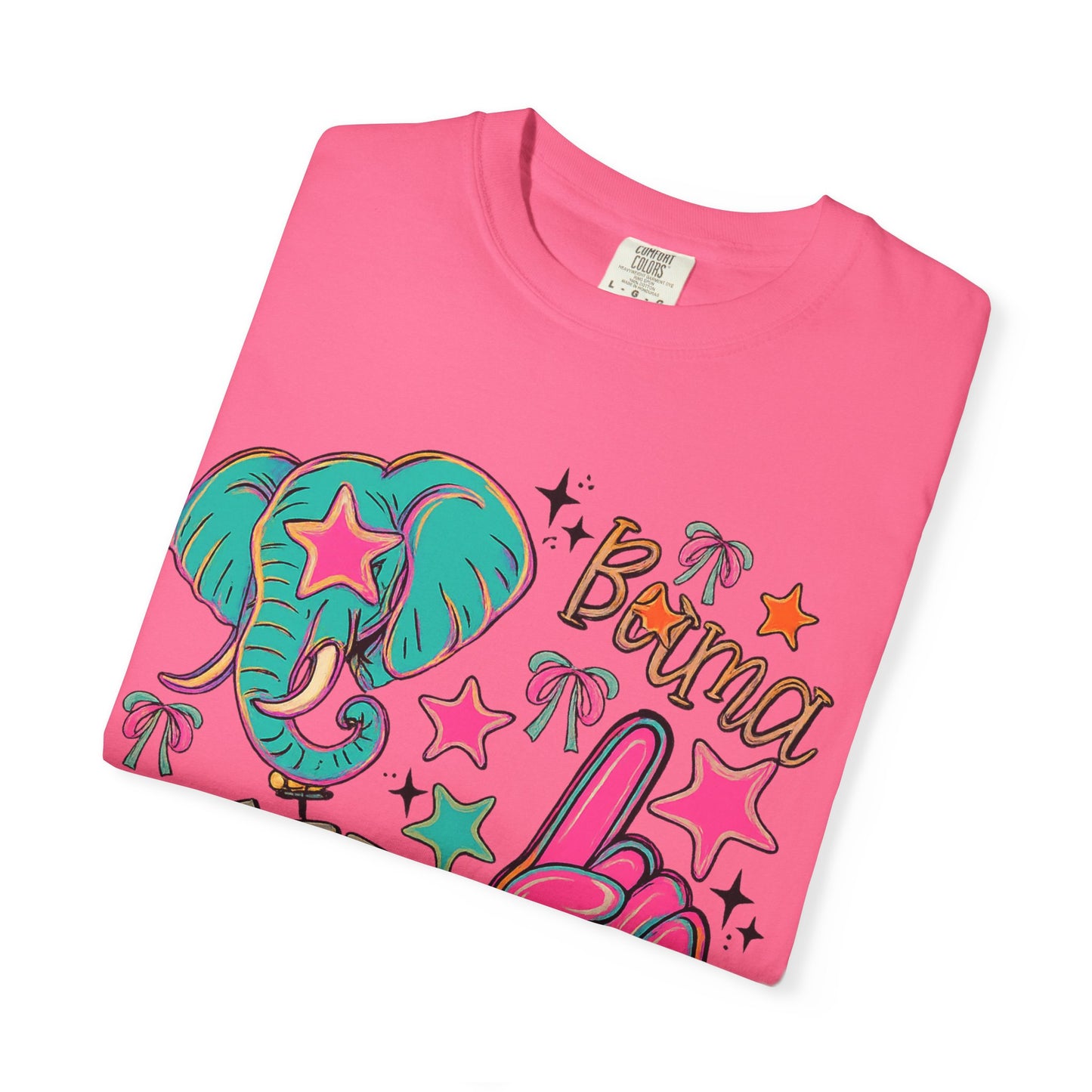 Preppy Neon Elephant Fan T-Shirt