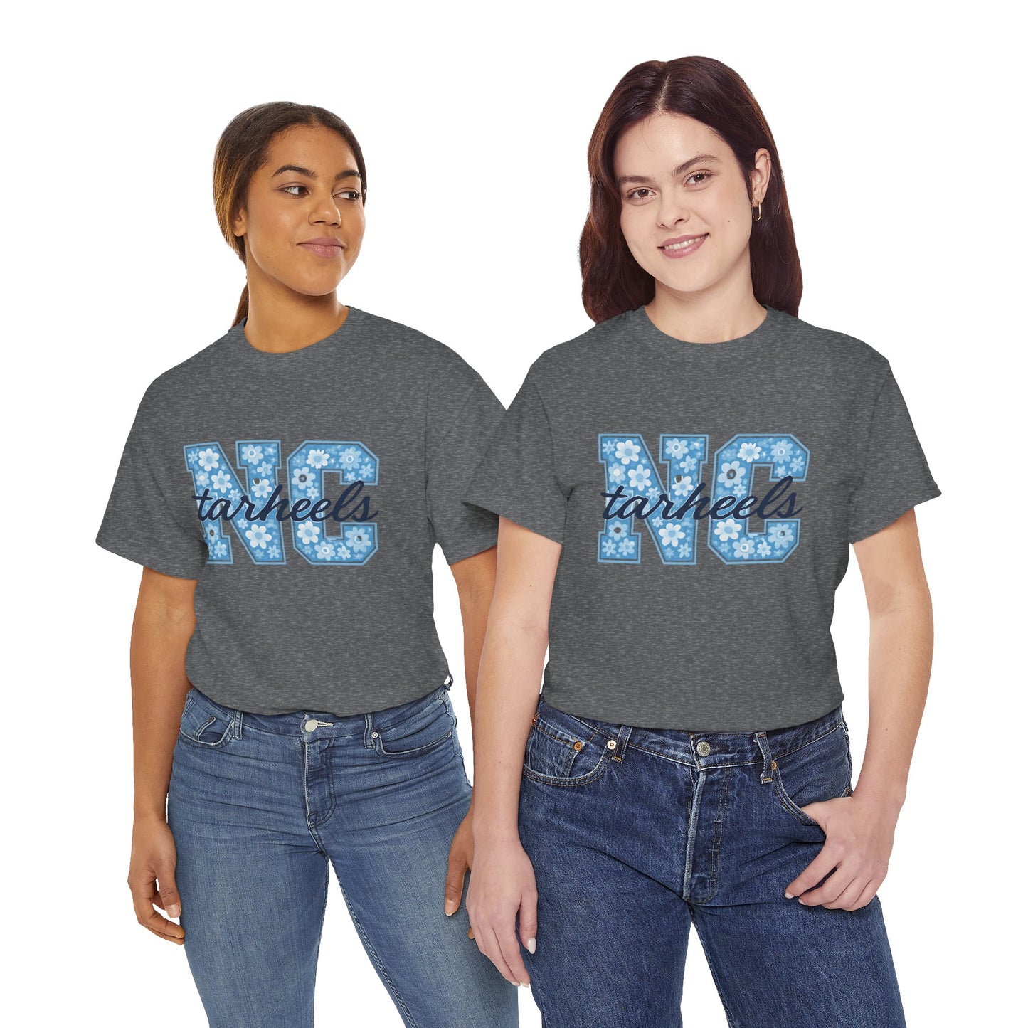 North Carolina Tarheels Unisex Heavy Cotton Tee, College Spirit Wear, Men's and Women's Casual T-Shirt, School Pride Apparel, Gift for Fans