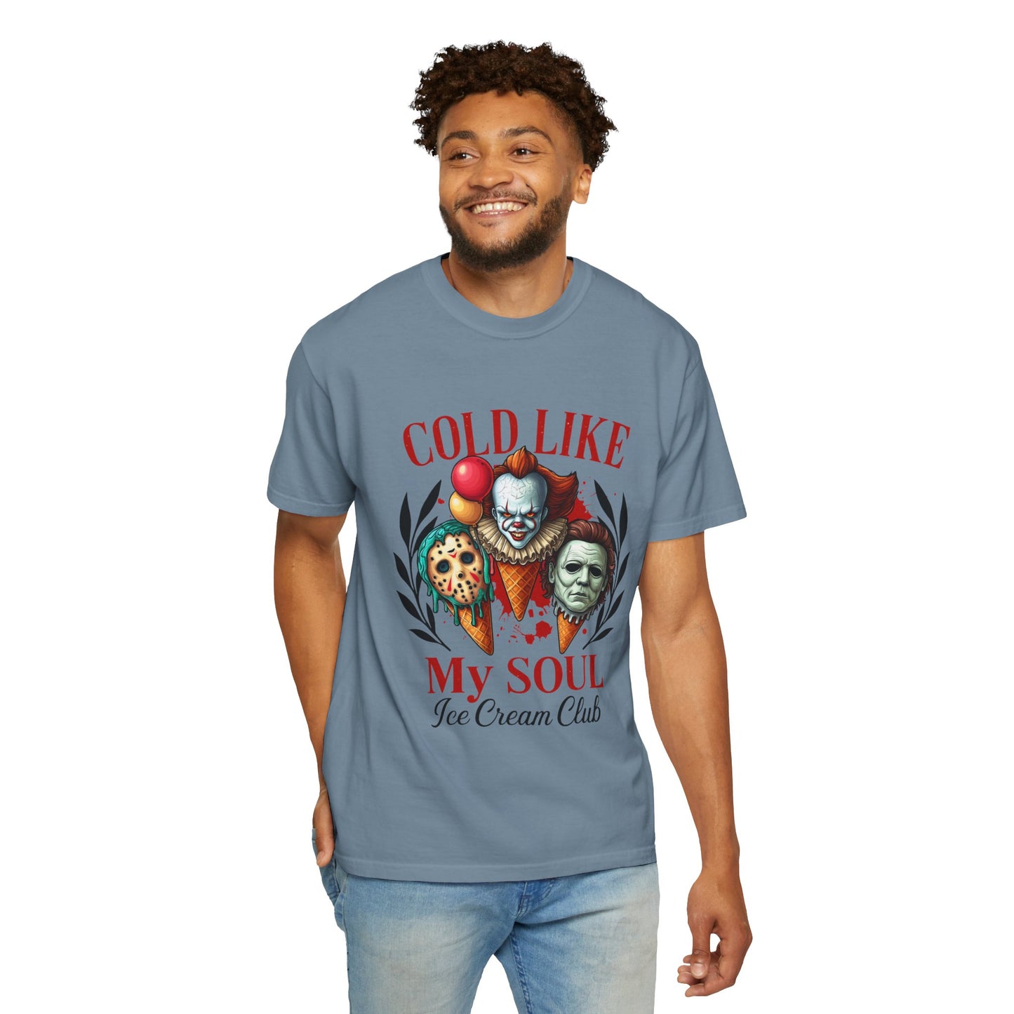 Chilling Soul T-Shirt, Vintage Horror Tee, Unisex Graphic Shirt, Ice Cream Lovers Gift, Fun Movie Merch