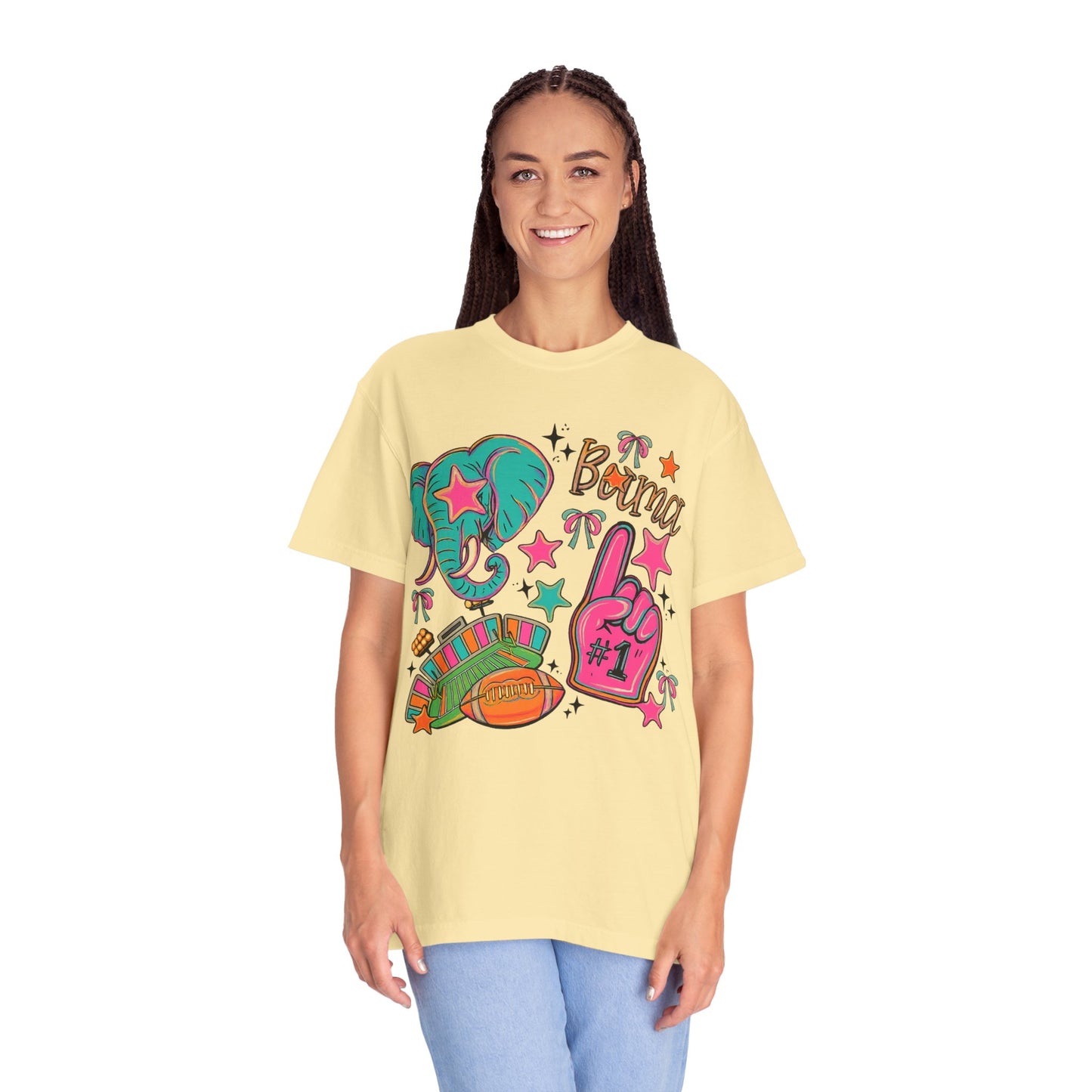 Preppy Neon Elephant Fan T-Shirt