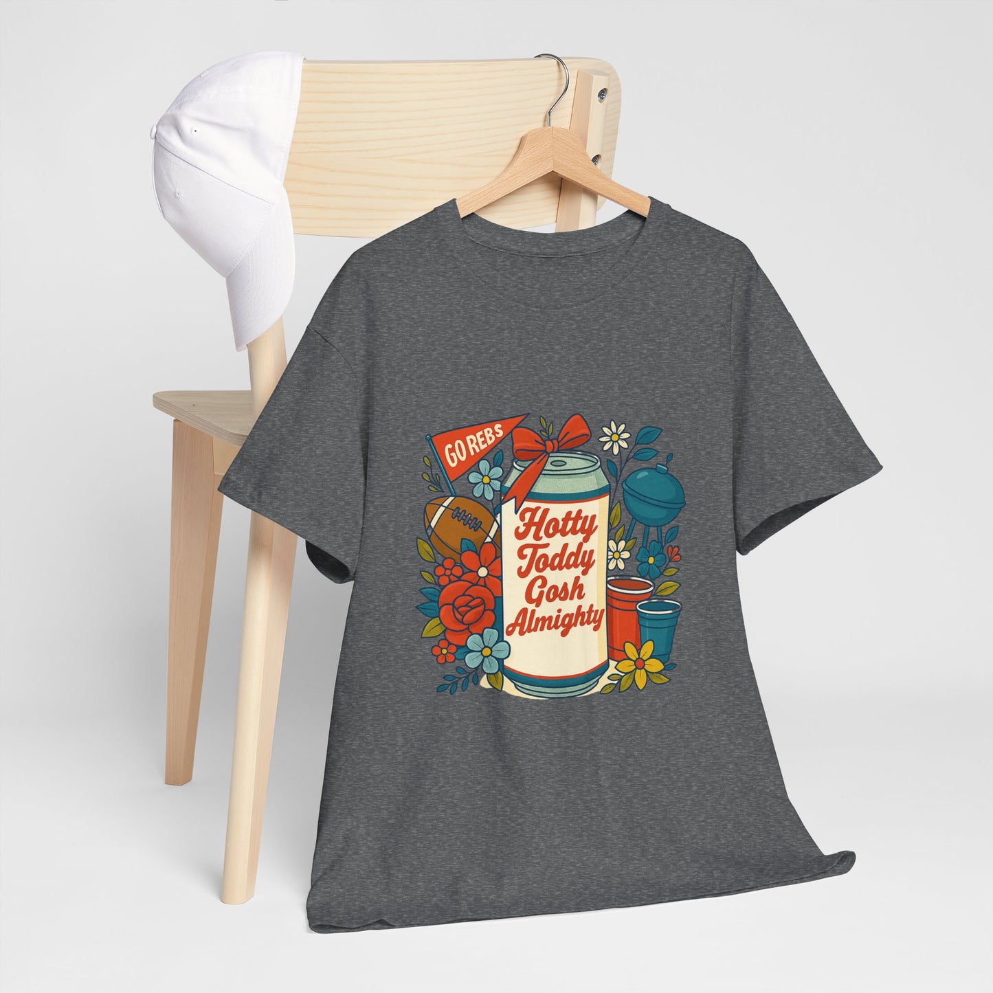 Hotty Toddy Heavy Cotton Tee - Unisex Graphic T-Shirt, Casual Wear, College Apparel, Gift for Students, Spring Break Fashion