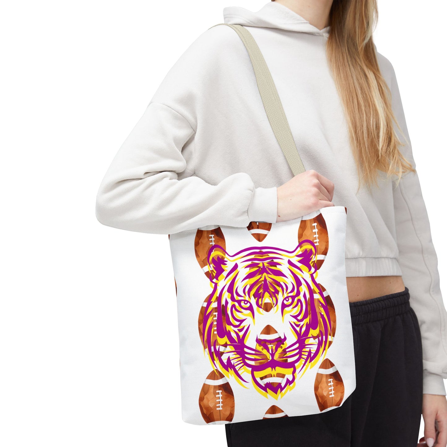 Vibrant Tiger Print Tote Bag - LSU Fans Gift