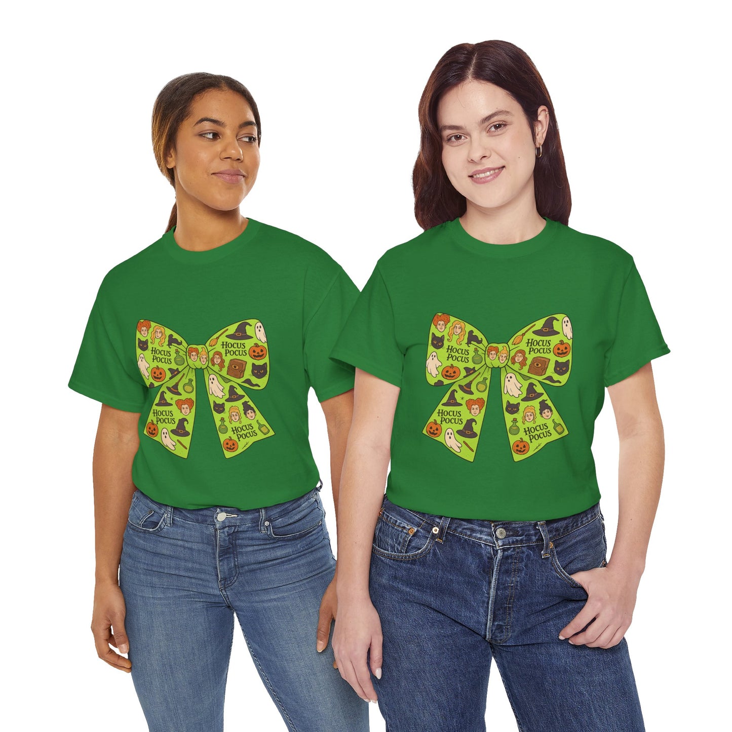 Halloween Graphic Tee, Spooky Season Unisex Shirt, Hocus Pocus Bow Tee, Autumn Style Shirt, Trick or Treat Apparel