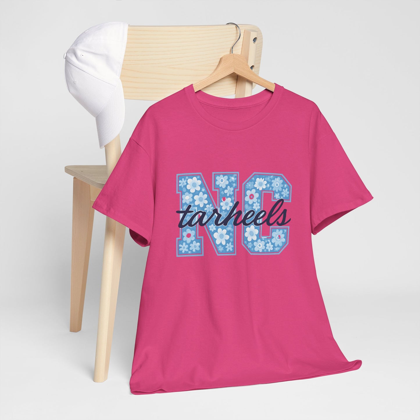 North Carolina Tarheels Unisex Heavy Cotton Tee, College Spirit Wear, Men's and Women's Casual T-Shirt, School Pride Apparel, Gift for Fans