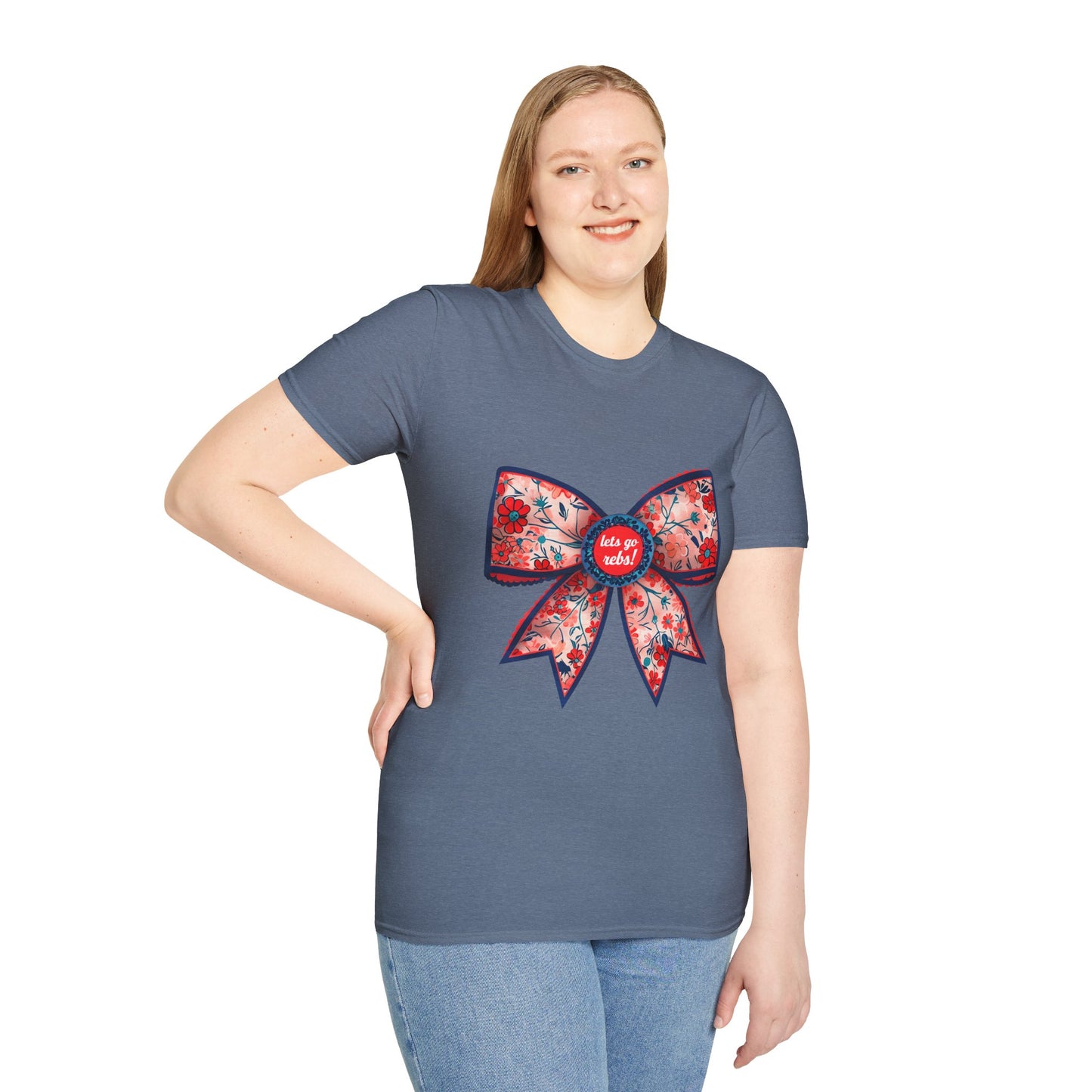 Go rebs coquette bow, Floral Bow T-Shirt | Gift for Her, Casual Wear, Birthday Party, Spring Fashion, Cute Graphic Tee