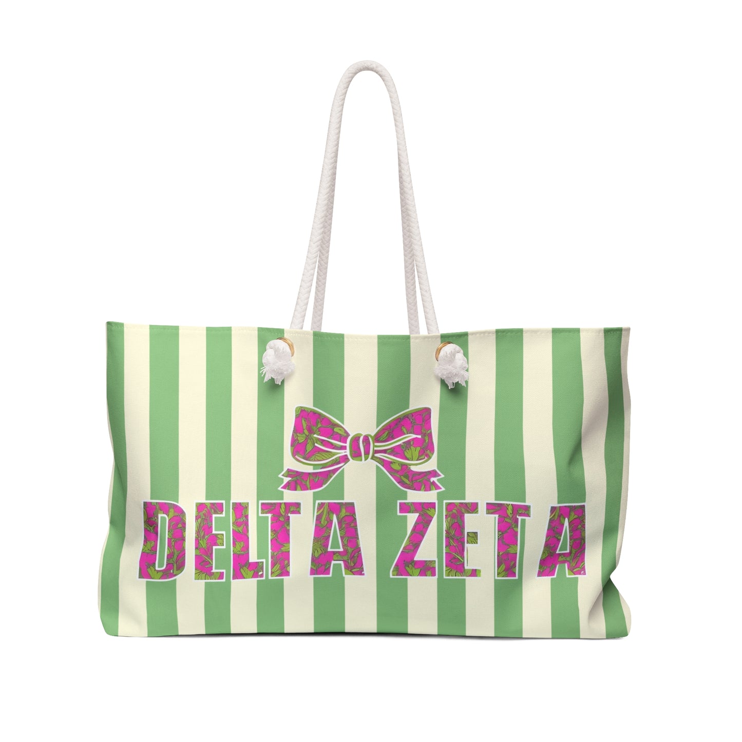 Delta Zeta Weekender Bag, Stylish Tote for Sorority Sisters, Perfect for Travel, Gifts, and Gatherings