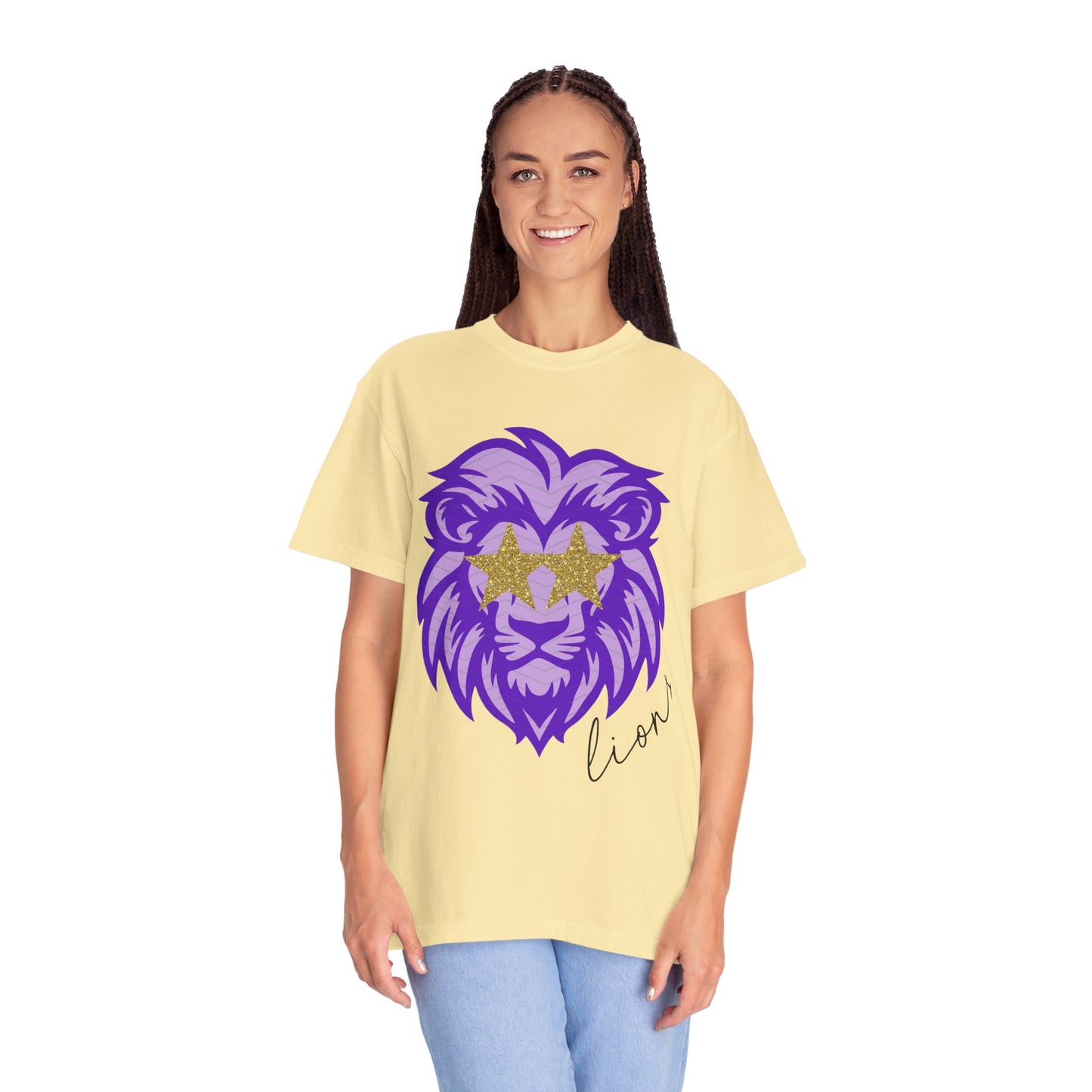 Purple Lion Graphic T-Shirt