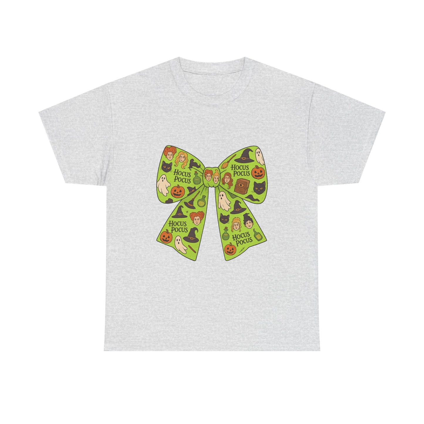 Halloween Graphic Tee, Spooky Season Unisex Shirt, Hocus Pocus Bow Tee, Autumn Style Shirt, Trick or Treat Apparel